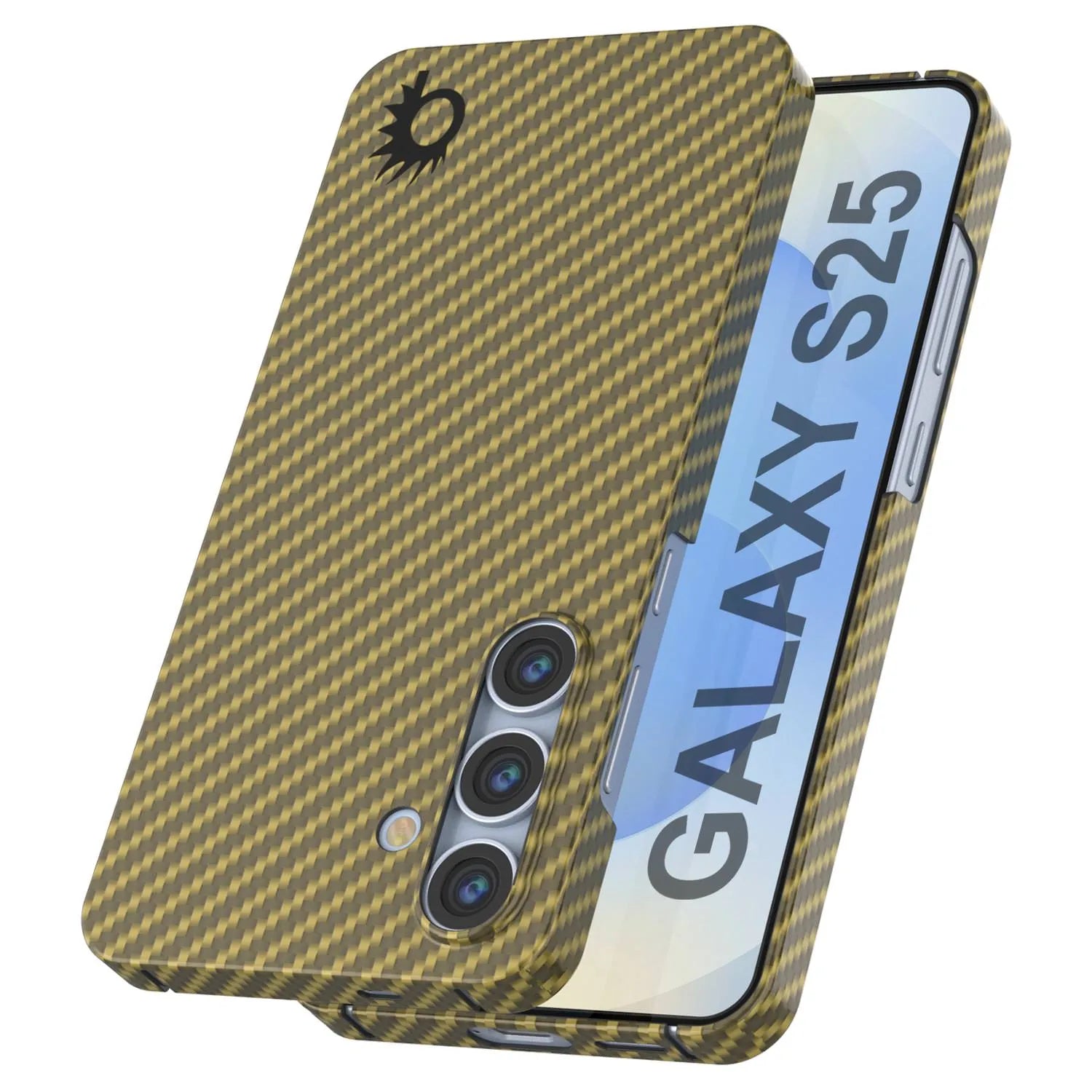 Punkcase Galaxy S25 Carbon Fiber Case [AramidShield Series] Ultra Slim & Light Kevlar [Rose]