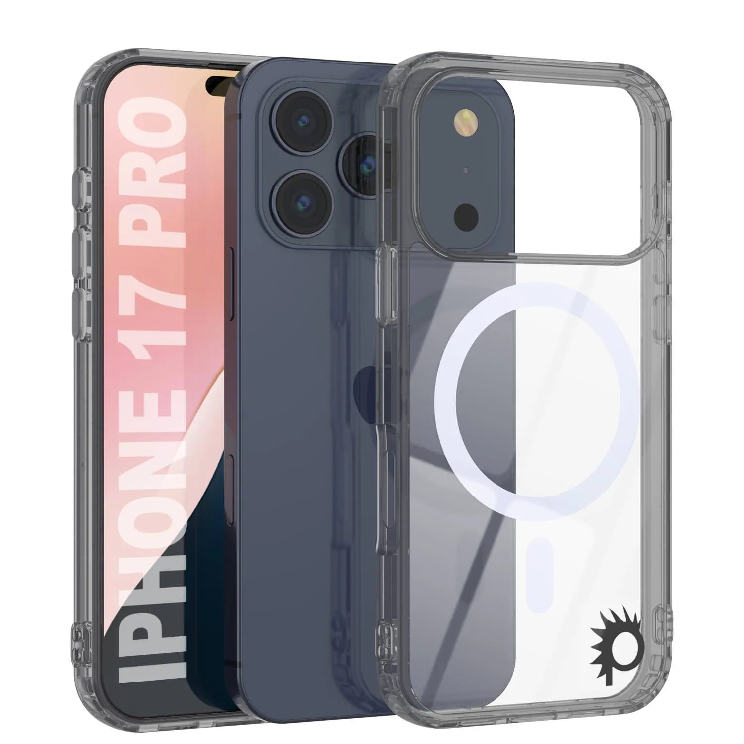 Punkcase iPhone 17 Pro Magnetic Wireless Charging Case [ClearMag Series][Silver]