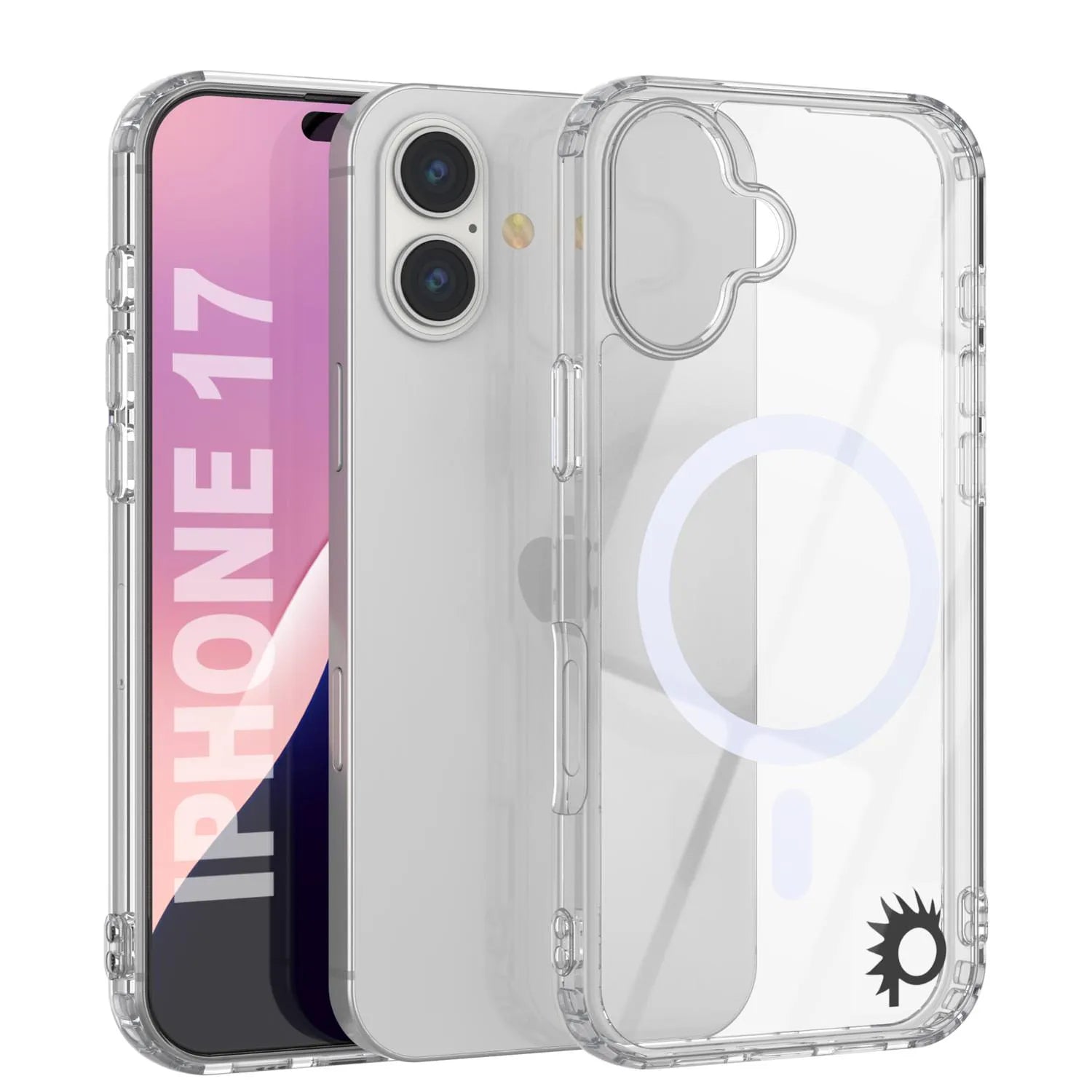 Punkcase iPhone 17 Magnetic Wireless Charging Case [ClearMag Series][Clear]
