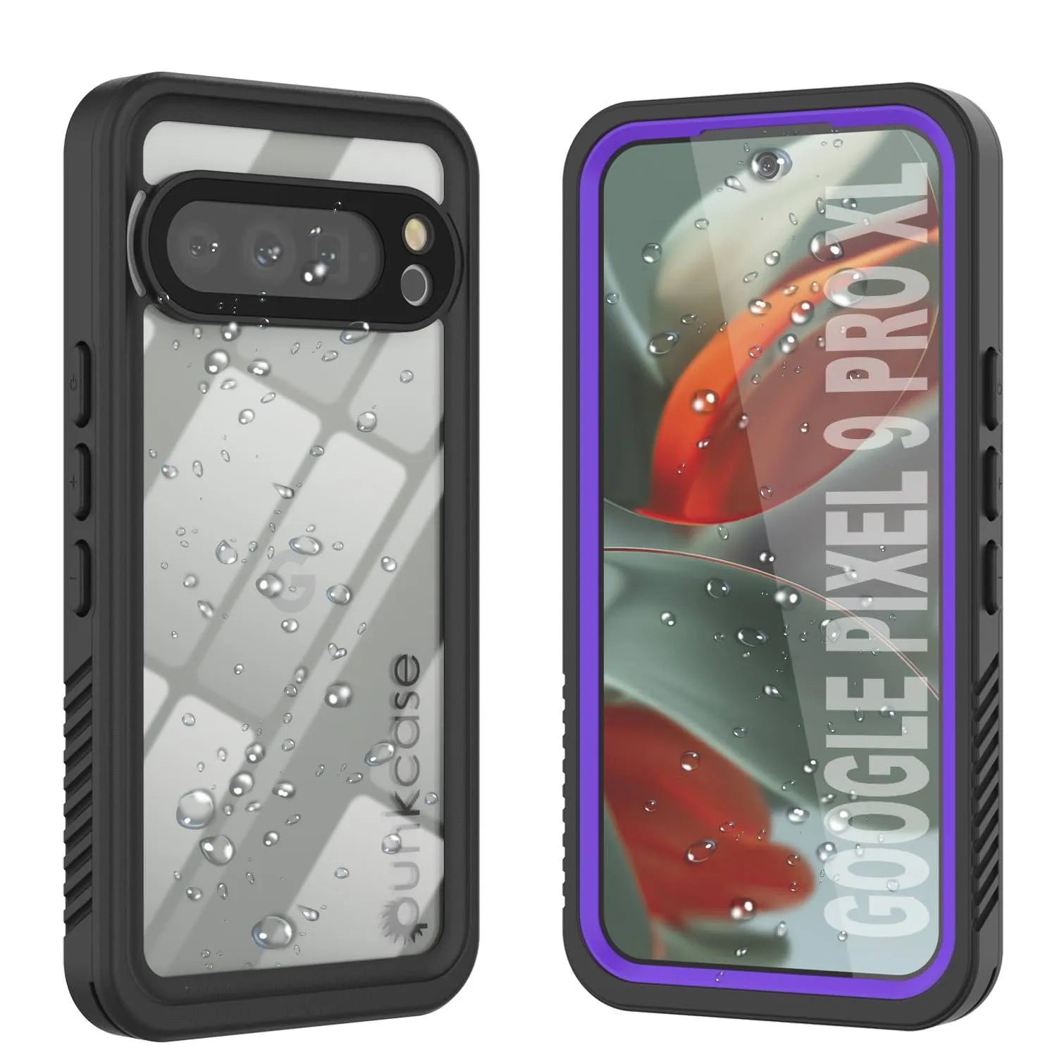 Google Pixel 9 Pro XL Waterproof Case, Punkcase [Extreme Series] Armor Cover W/ Built In Screen Protector [Purple]