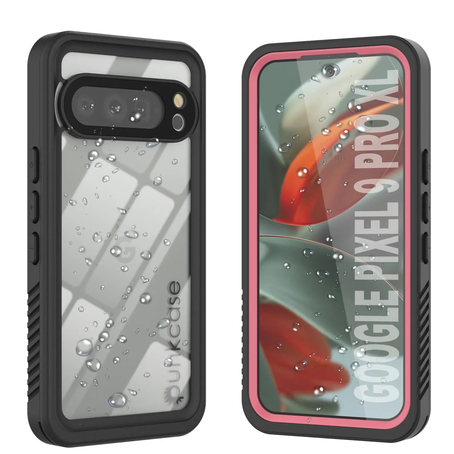 Google Pixel 9 Pro XL Waterproof Case, Punkcase [Extreme Series] Armor Cover W/ Built In Screen Protector [Pink]