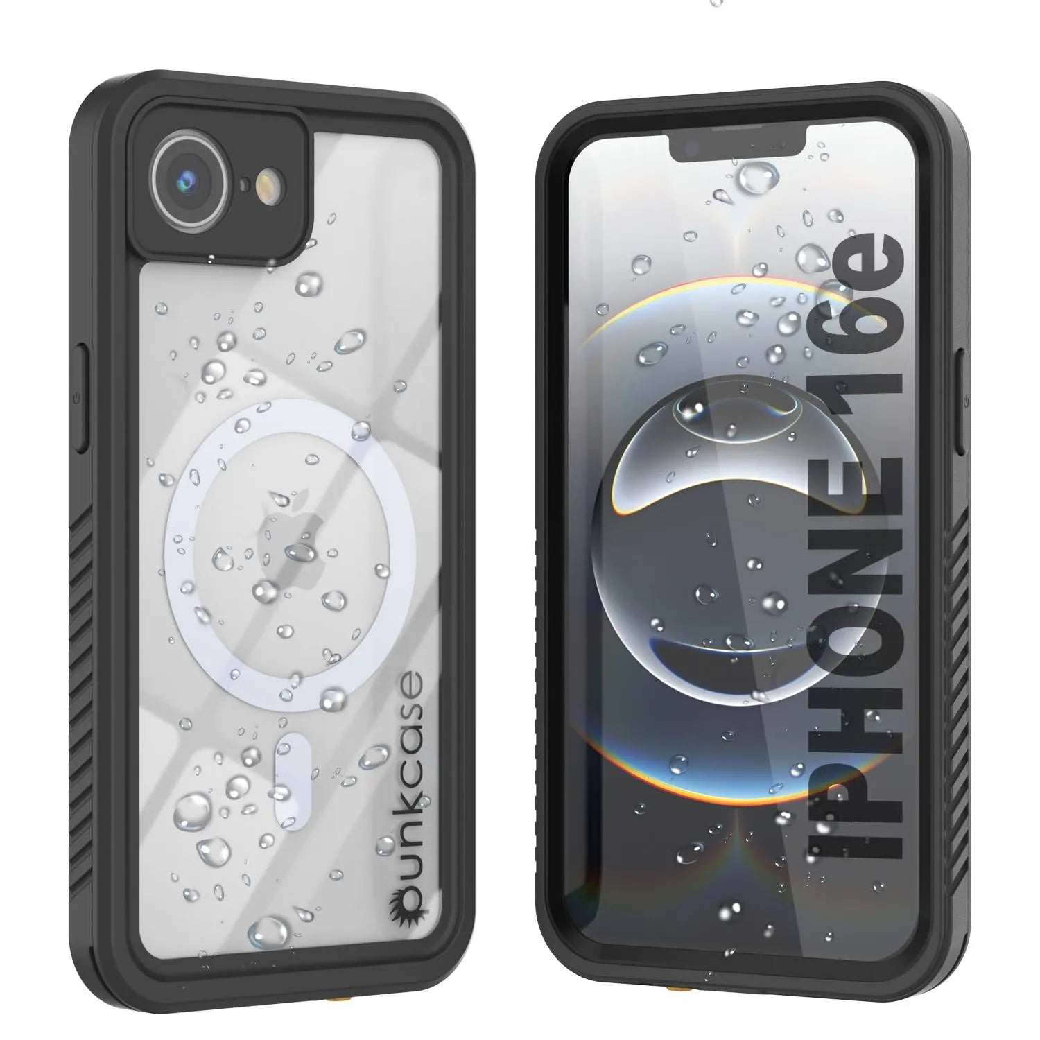 iPhone 16e  Waterproof Case, Punkcase [Extreme Mag Series] Armor Cover W/ Built In Screen Protector [Black]