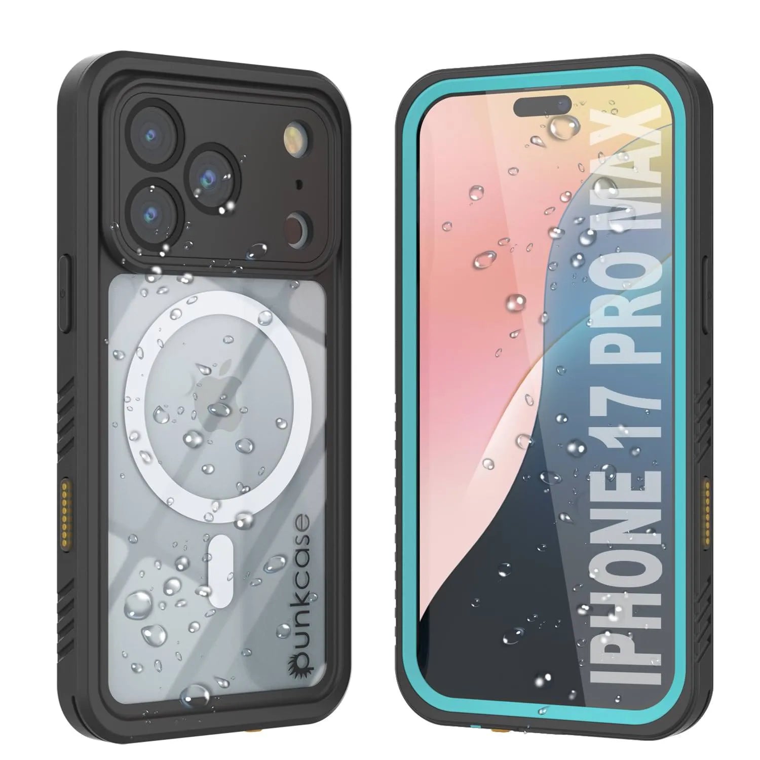 iPhone 17 Pro Max Waterproof Case, Punkcase [Extreme Series] Armor Cover W/ Built In Screen Protector [Teal]