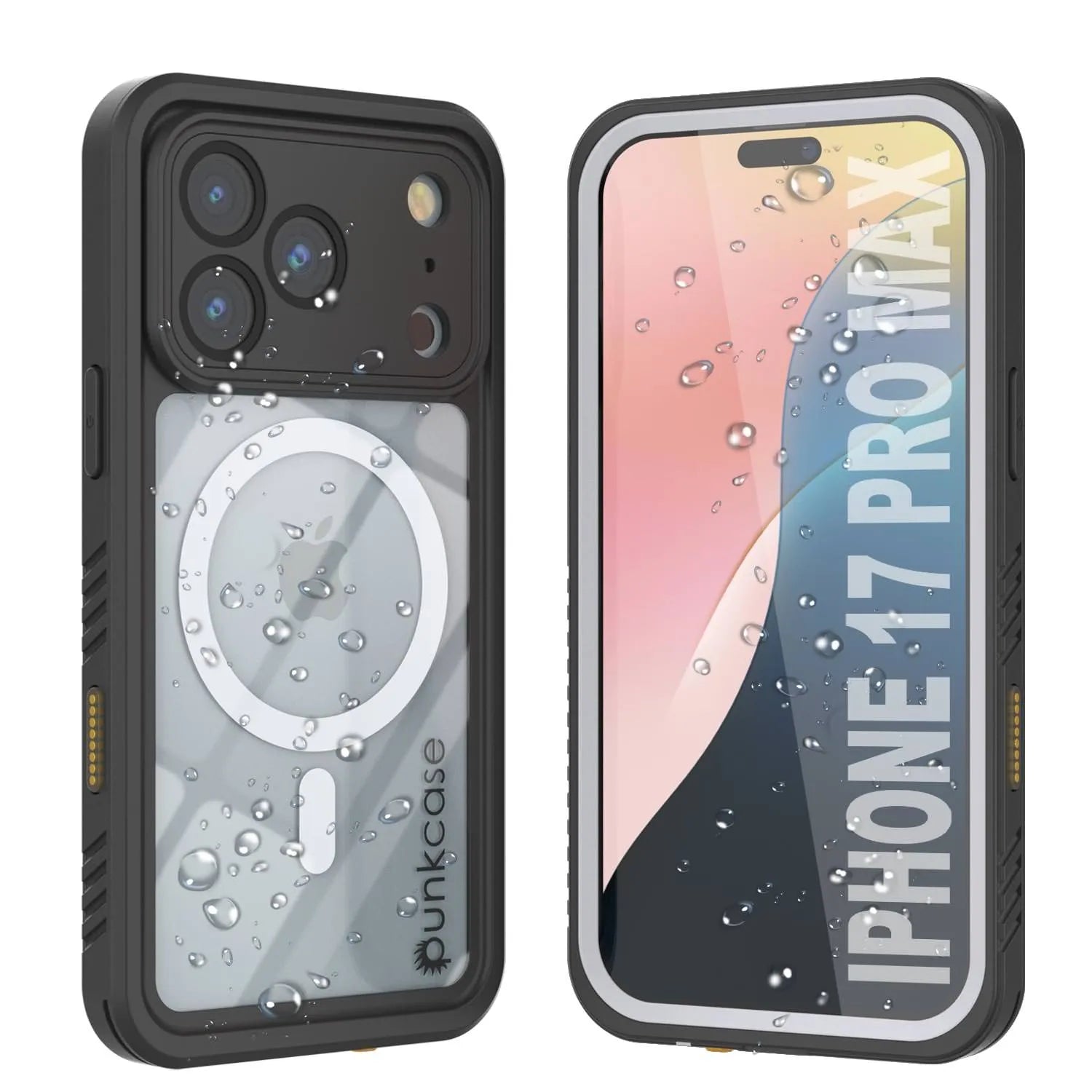iPhone 17 Pro Max Waterproof Case, Punkcase [Extreme Mag Series] Armor Cover W/ Built In Screen Protector [White]