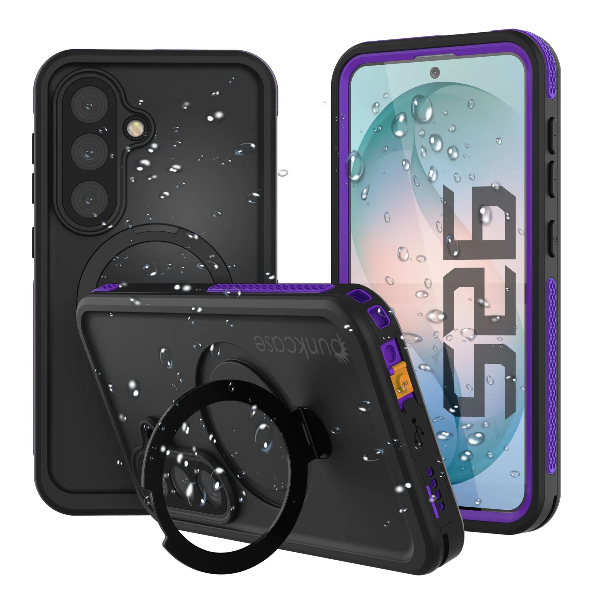Galaxy S26 Waterproof Case [Kickstud 2.0 Series] Protective IP68 Cover W/Screen Protector & Kickstand [Purple]