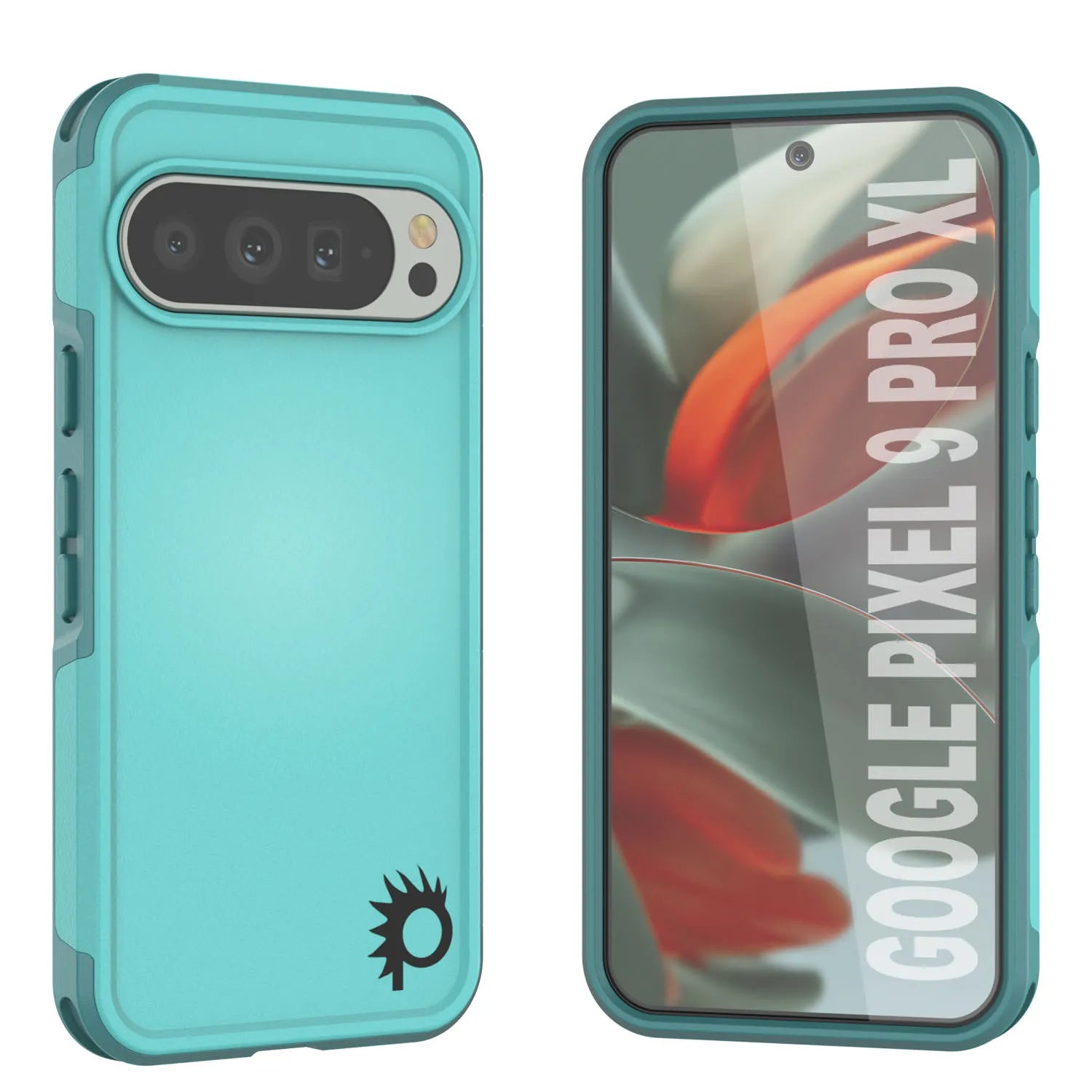PunkCase Google Pixel 9 Pro XL Case, [Spartan 2.0 Series] Clear Rugged Heavy Duty Cover W/Built in Screen Protector [Blue]