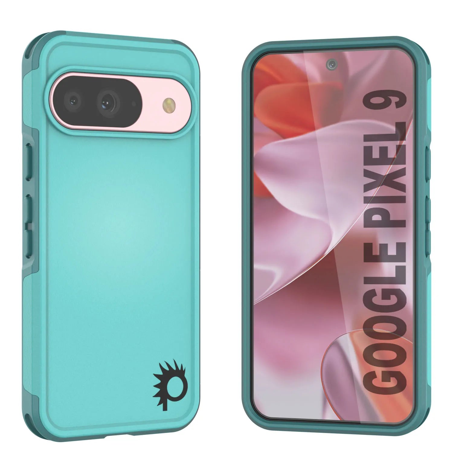 PunkCase Google Pixel 9 Case, [Spartan 2.0 Series] Clear Rugged Heavy Duty Cover W/Built in Screen Protector [Blue]
