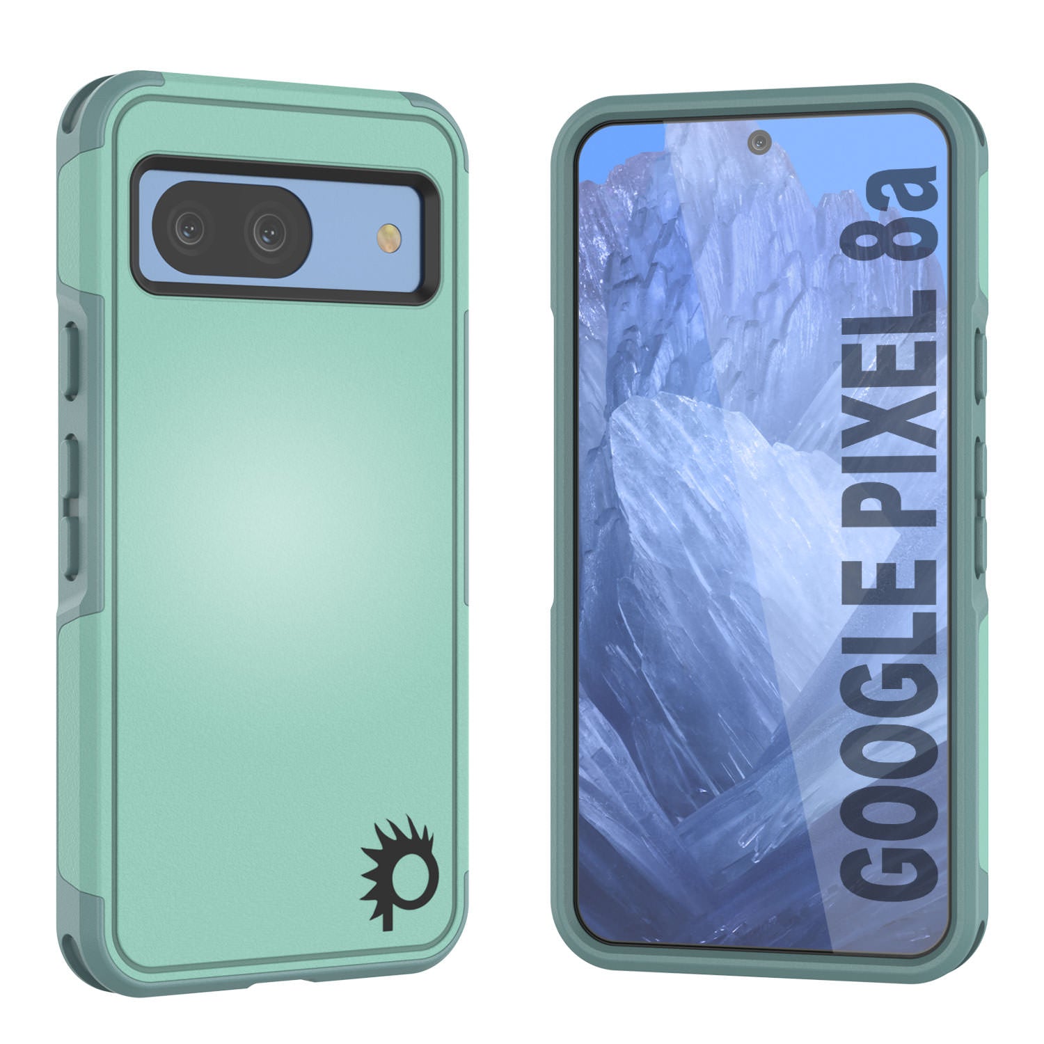 PunkCase Google Pixel 9 Case, [Spartan 2.0 Series] Clear Rugged Heavy Duty Cover W/Built in Screen Protector [Teal]