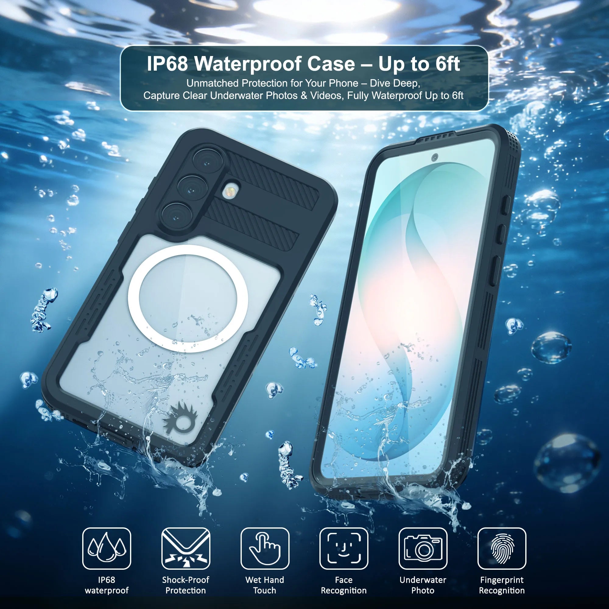 Galaxy S26+ Plus Waterproof Case [Alpine 2.0 Series] [Slim Fit] [IP68 Certified] [Shockproof] [Black]