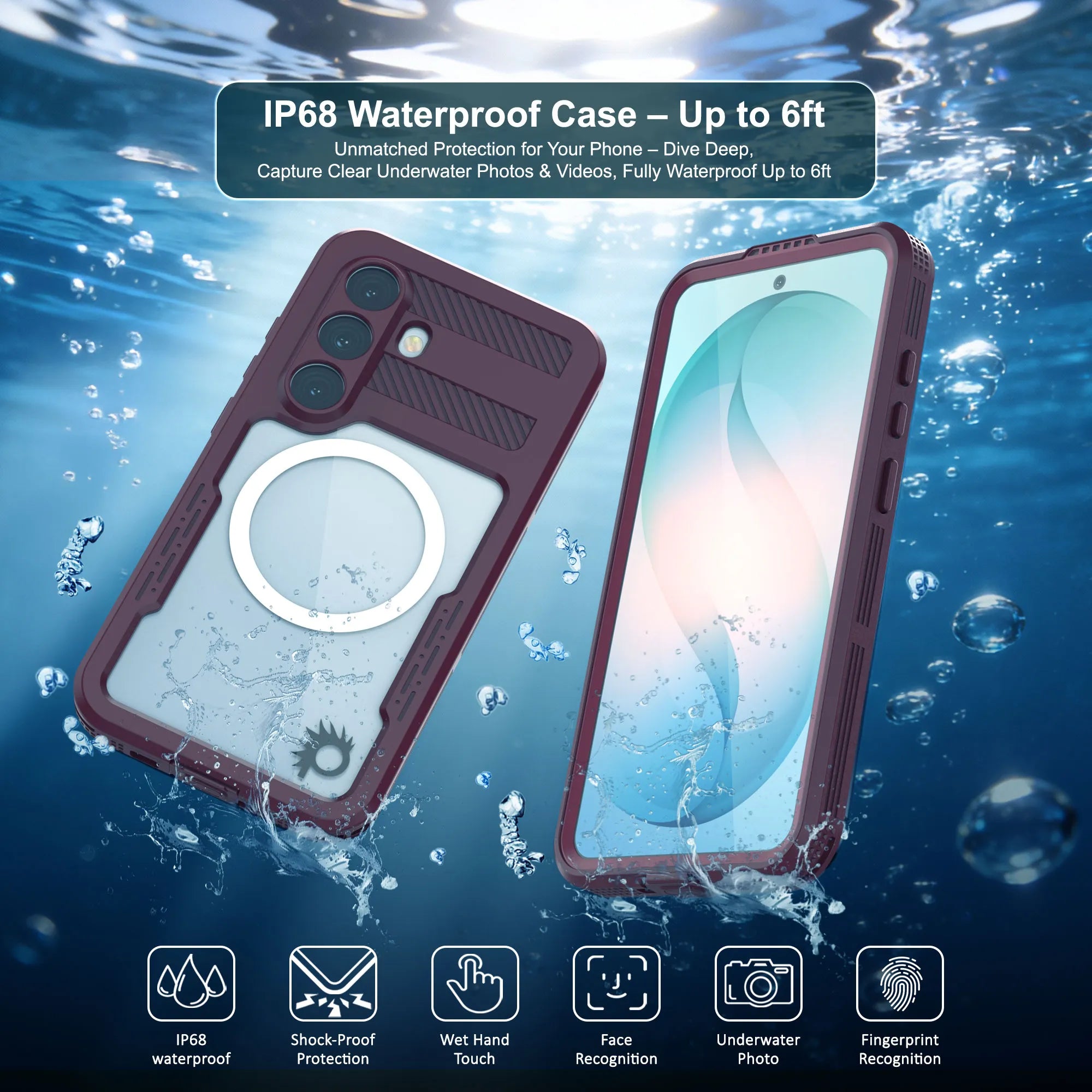 Galaxy S26+ Plus Waterproof Case [Alpine 2.0 Series] [Slim Fit] [IP68 Certified] [Shockproof] [Rose]