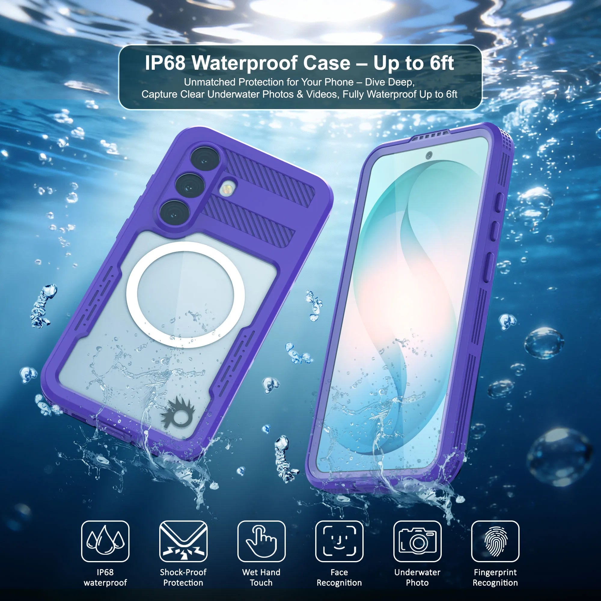 Galaxy S26+ Plus Waterproof Case [Alpine 2.0 Series] [Slim Fit] [IP68 Certified] [Shockproof] [Purple]