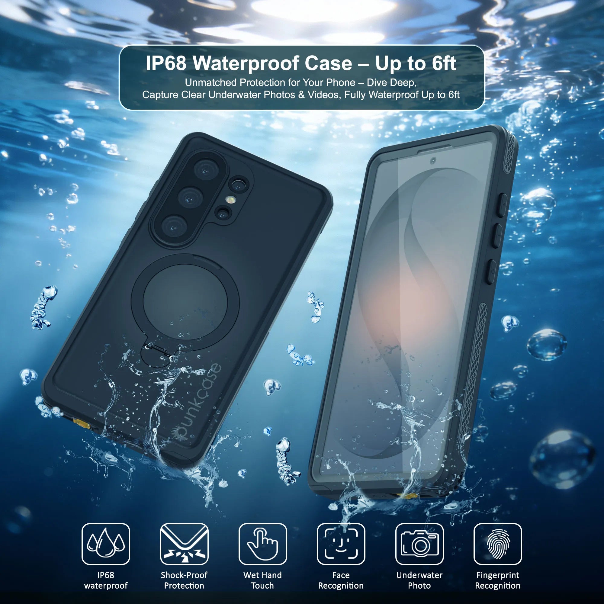 Galaxy S26 Ultra Waterproof Case [Kickstud 2.0 Series] Protective IP68 Cover W/Screen Protector & Kickstand [Grey]