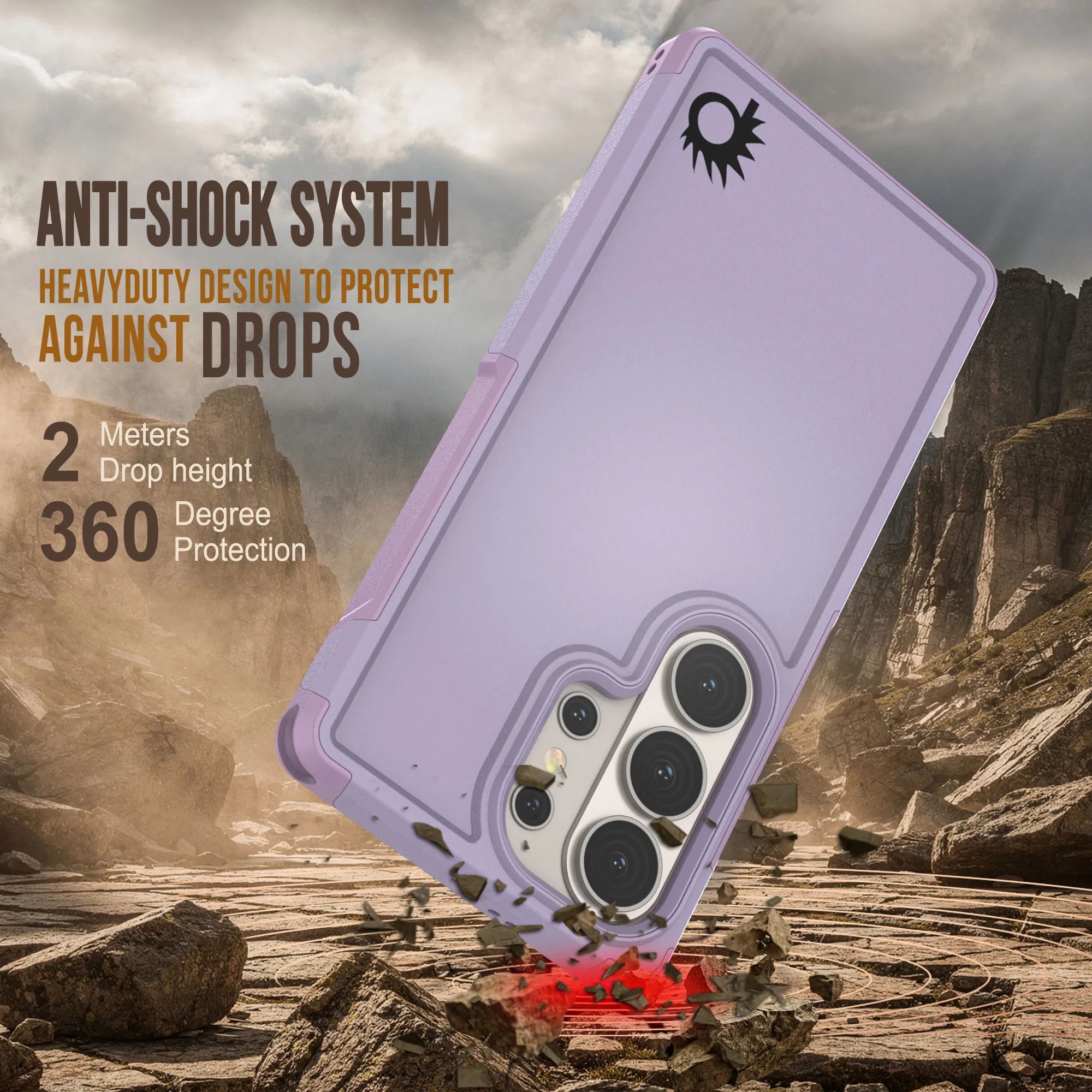 PunkCase Galaxy S26 Ultra Case, [Spartan 2.0 Series] Clear Rugged Heavy Duty Cover [Lilac]