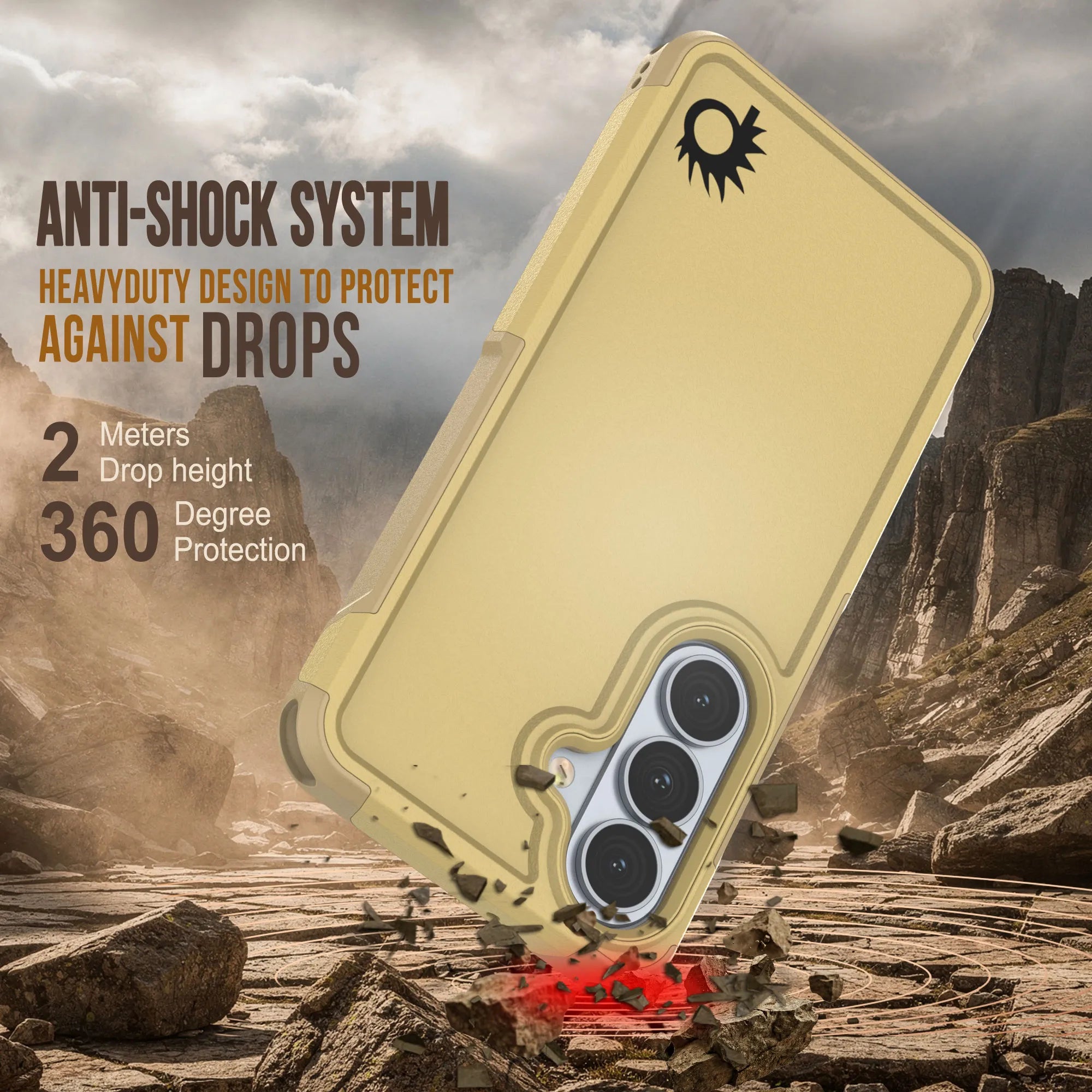 PunkCase Galaxy S26 Case, [Spartan 2.0 Series] Clear Rugged Heavy Duty Cover [Yellow]