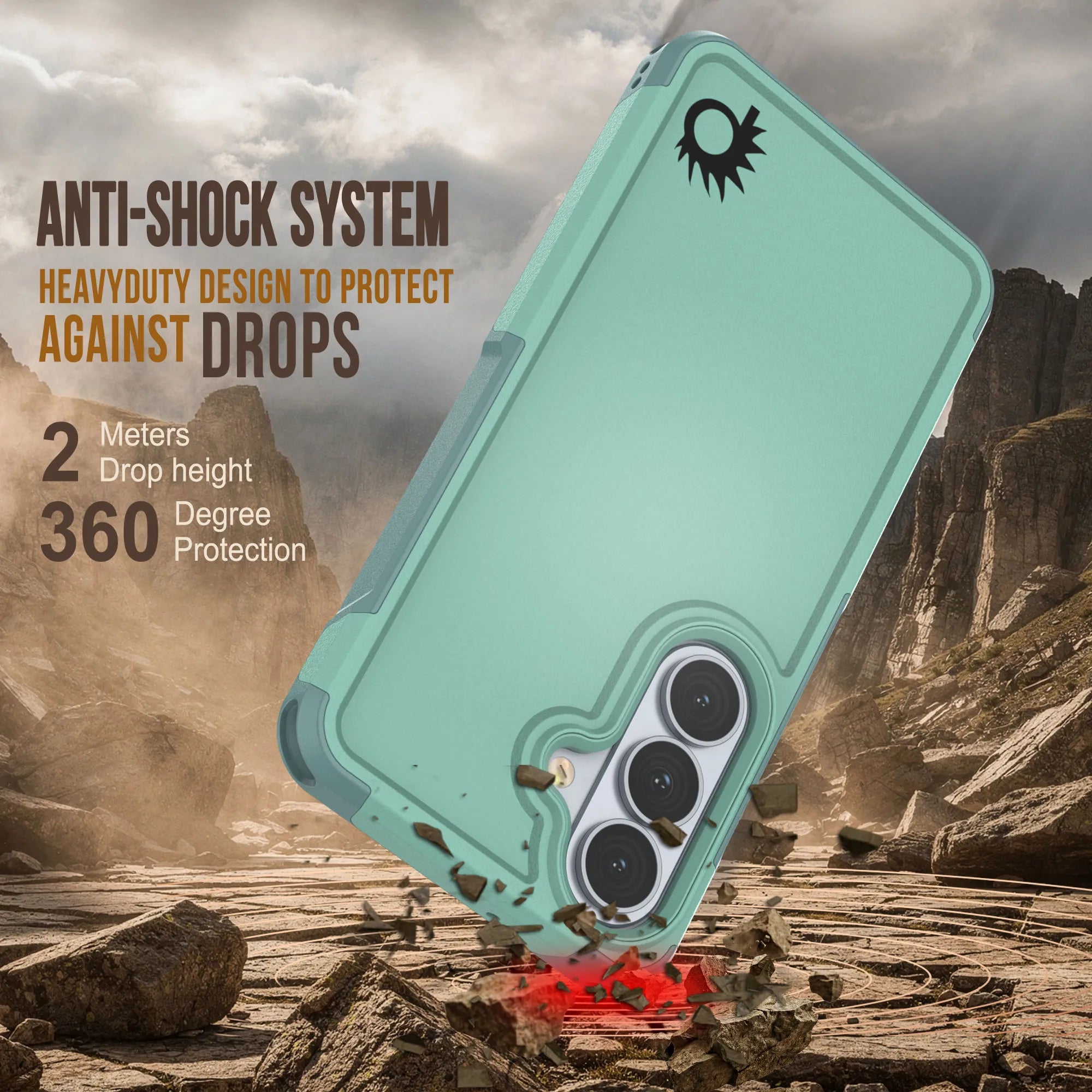 PunkCase Galaxy S26 Case, [Spartan 2.0 Series] Clear Rugged Heavy Duty Cover [Teal]