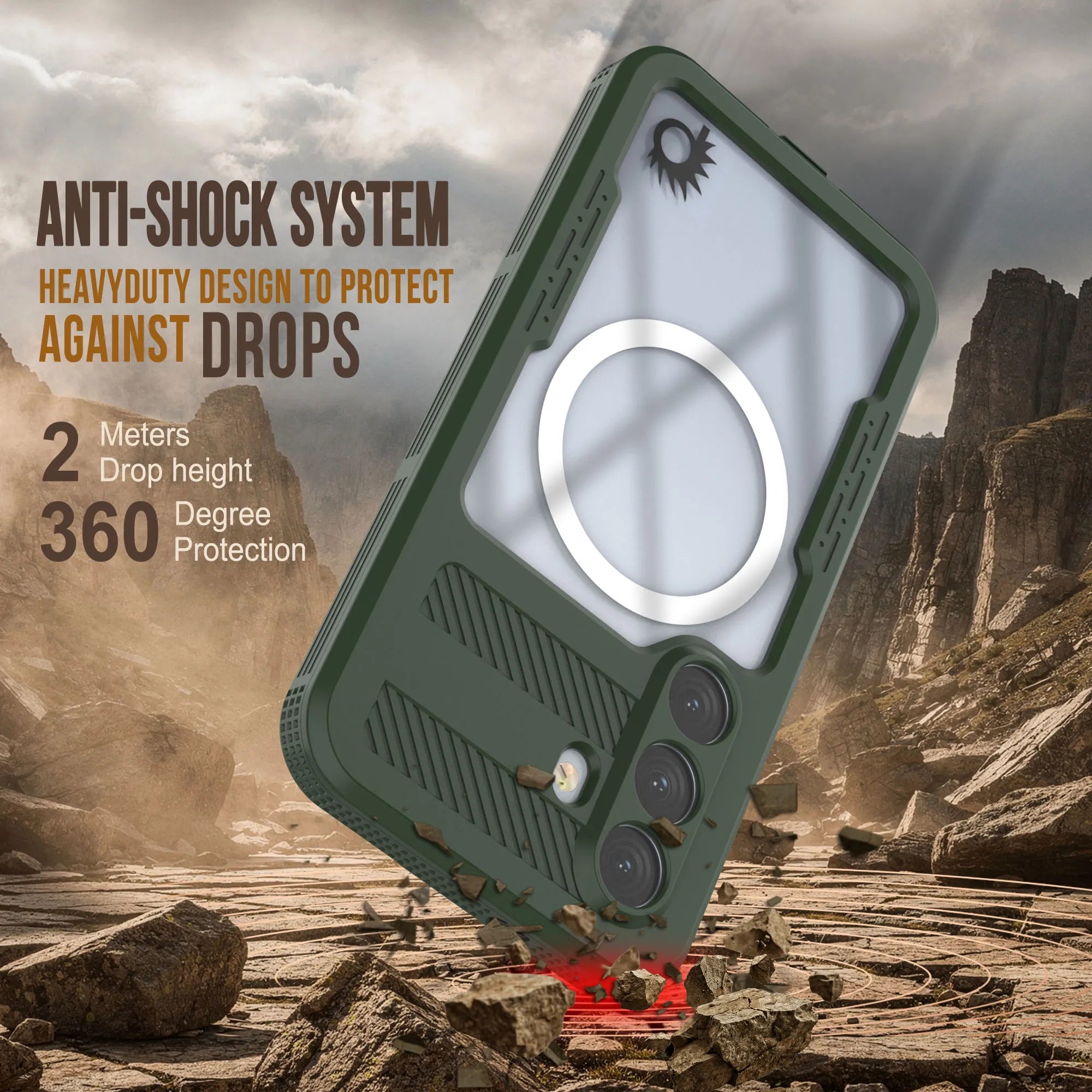 Galaxy S26+ Plus Waterproof Case [Alpine 2.0 Series] [Slim Fit] [IP68 Certified] [Shockproof] [Green]