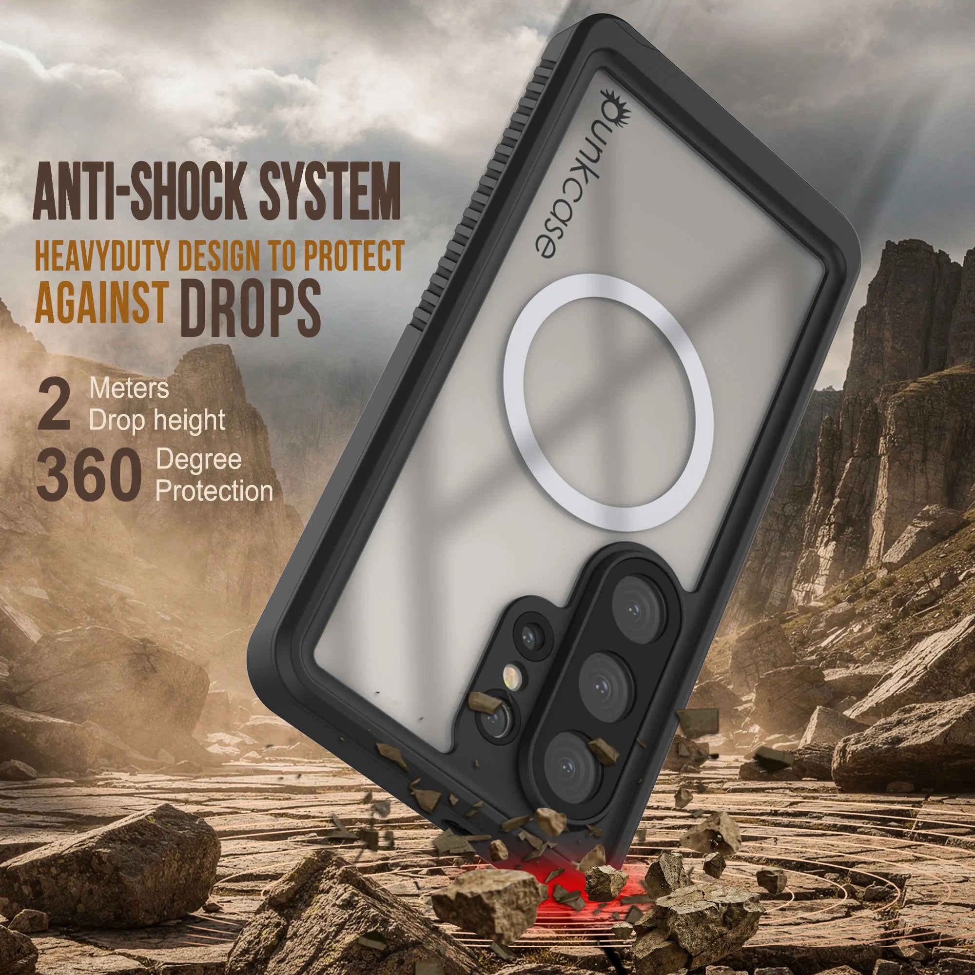 Galaxy S26 Ultra Waterproof Case, Punkcase [Extreme Mag Series] Armor Cover W/ Built In Screen Protector [White]