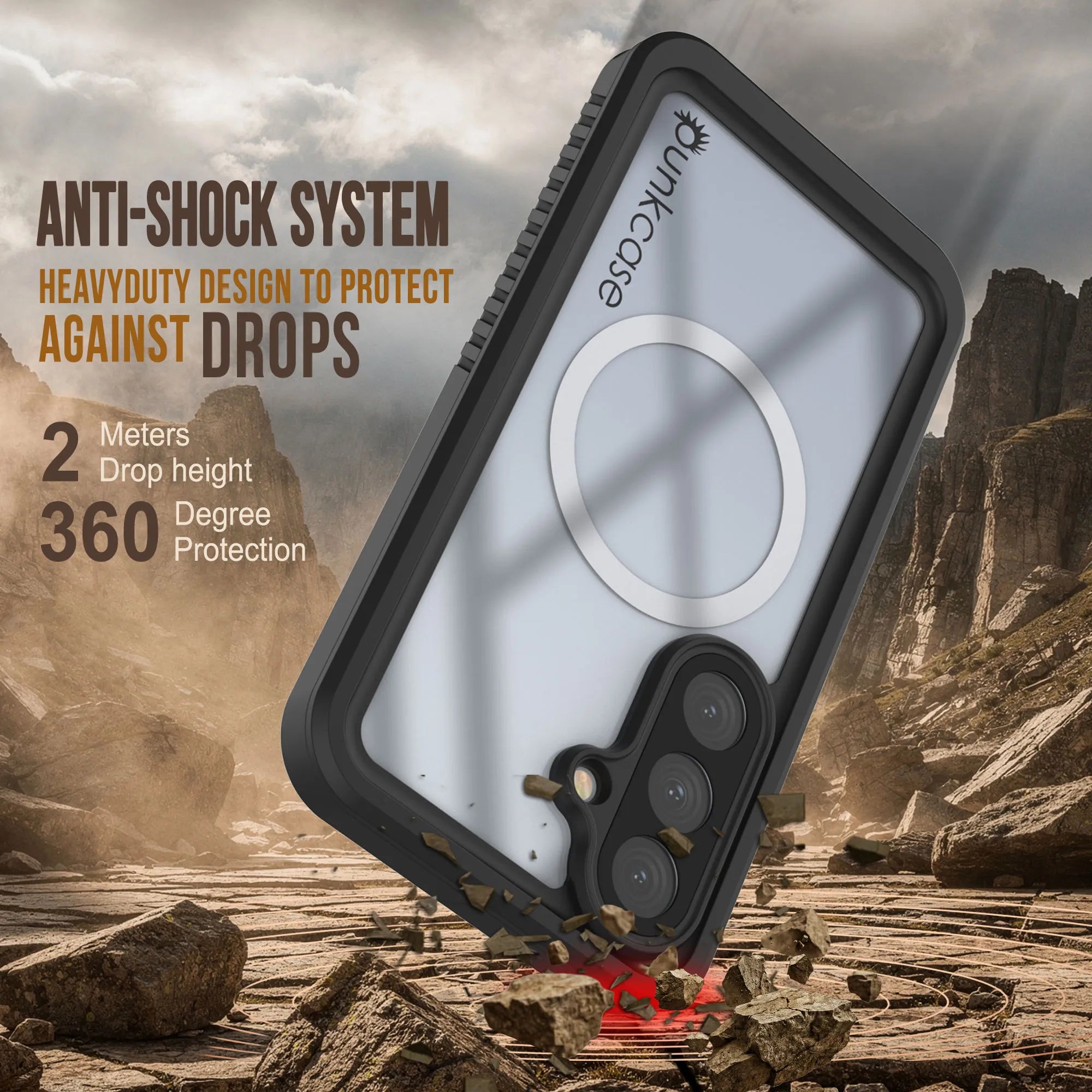 Galaxy S26 Waterproof Case, Punkcase [Extreme Mag Series] Armor Cover W/ Built In Screen Protector [Blue]
