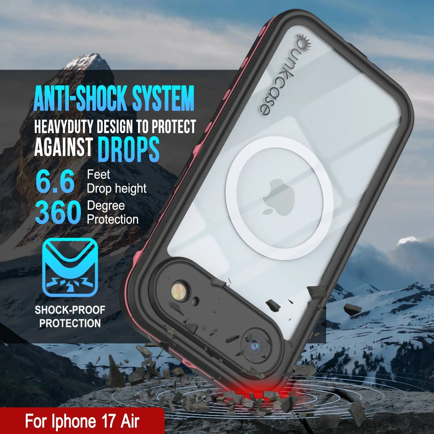 iPhone 17 Air Waterproof IP68 Case, Punkcase [Lilac] [StudStar Series] [Slim Fit] [Dirtproof]