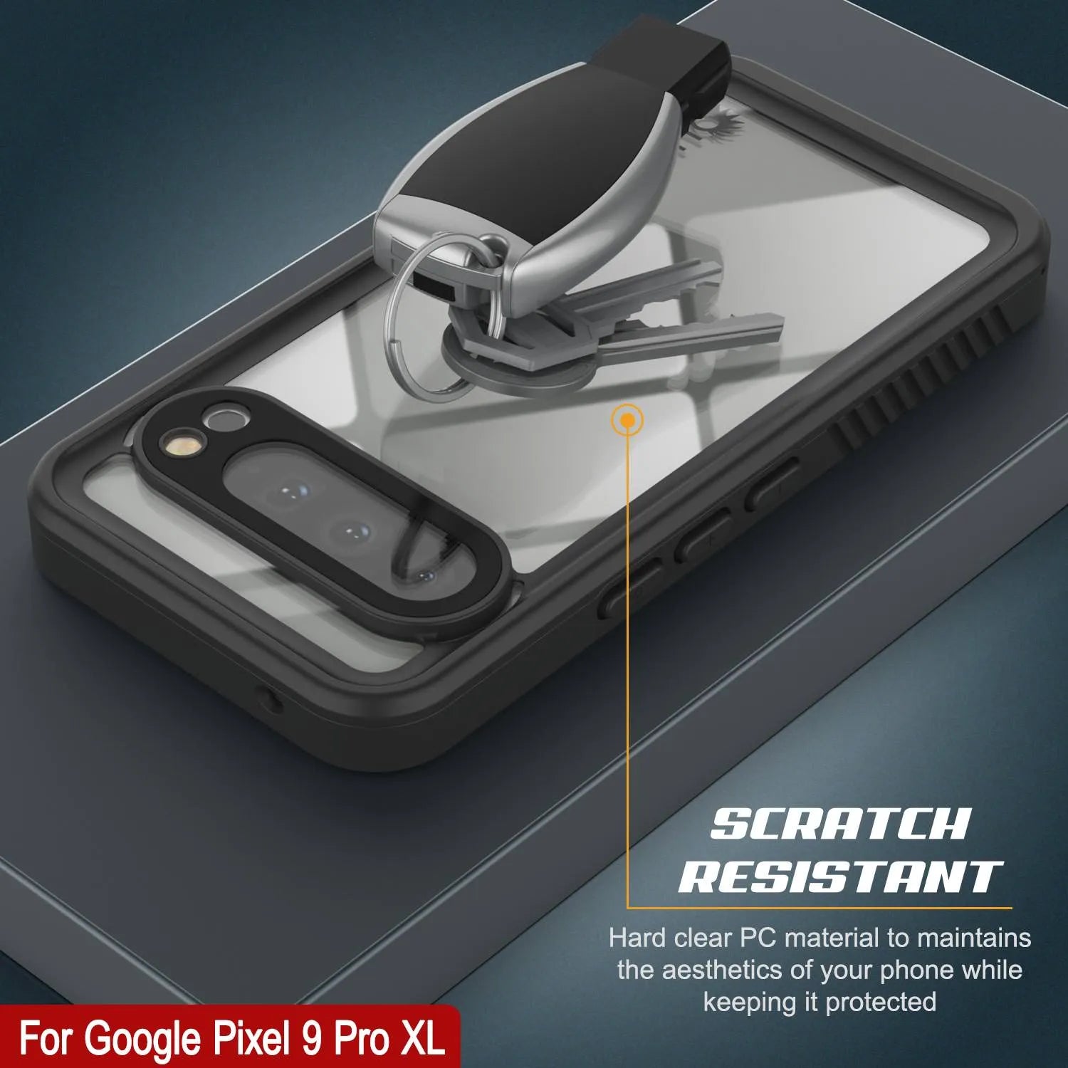 Google Pixel 9 Pro XL Waterproof Case, Punkcase [Extreme Series] Armor Cover W/ Built In Screen Protector [Red]