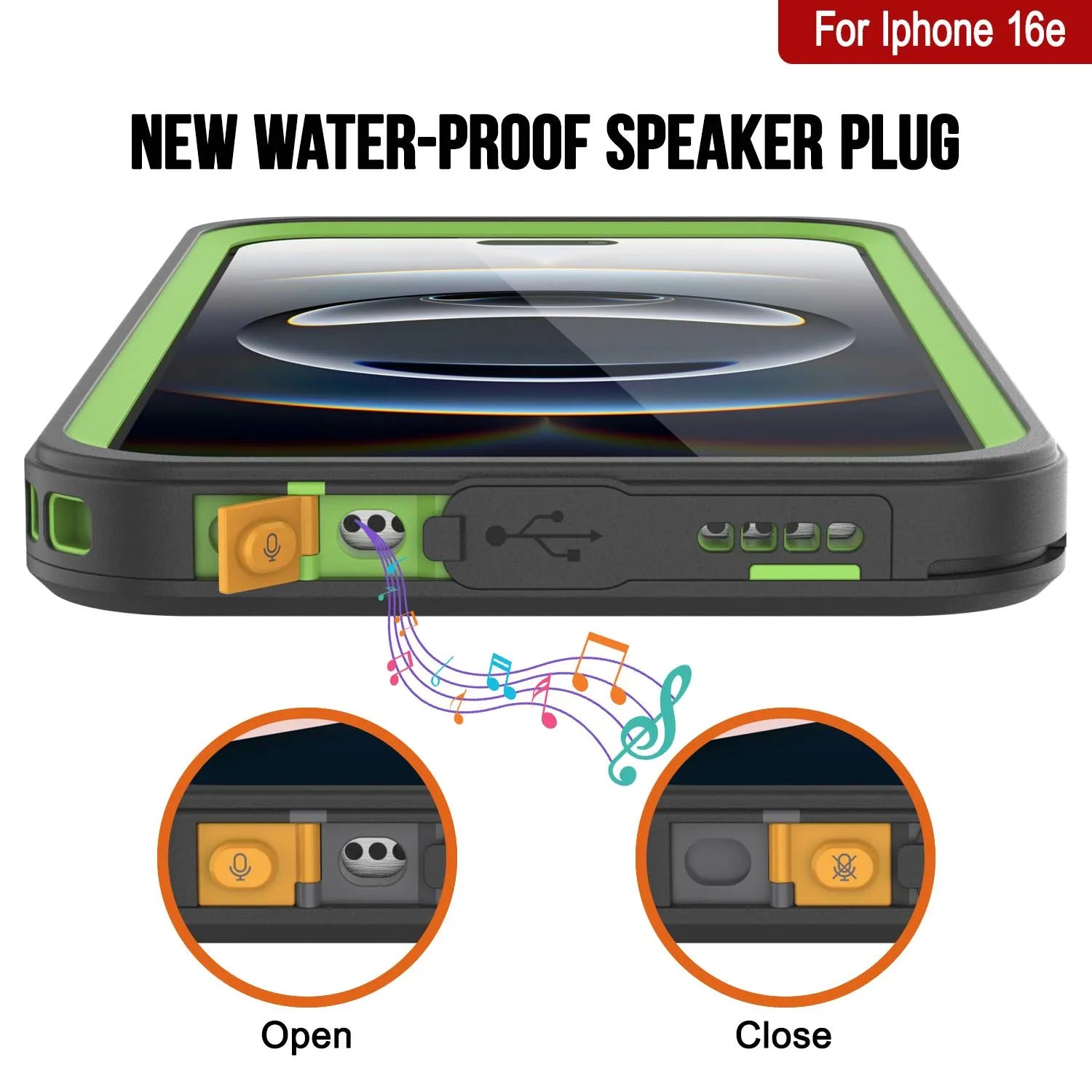 iPhone 16e Waterproof Case, Punkcase [Extreme Series] Armor Cover W/ Built In Screen Protector [Light Green]