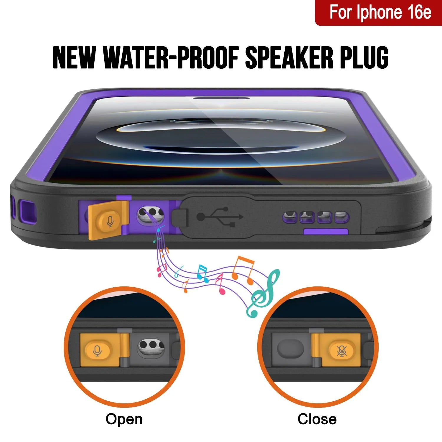 iPhone 16e Waterproof Case, Punkcase [Extreme Series] Armor Cover W/ Built In Screen Protector [Purple]