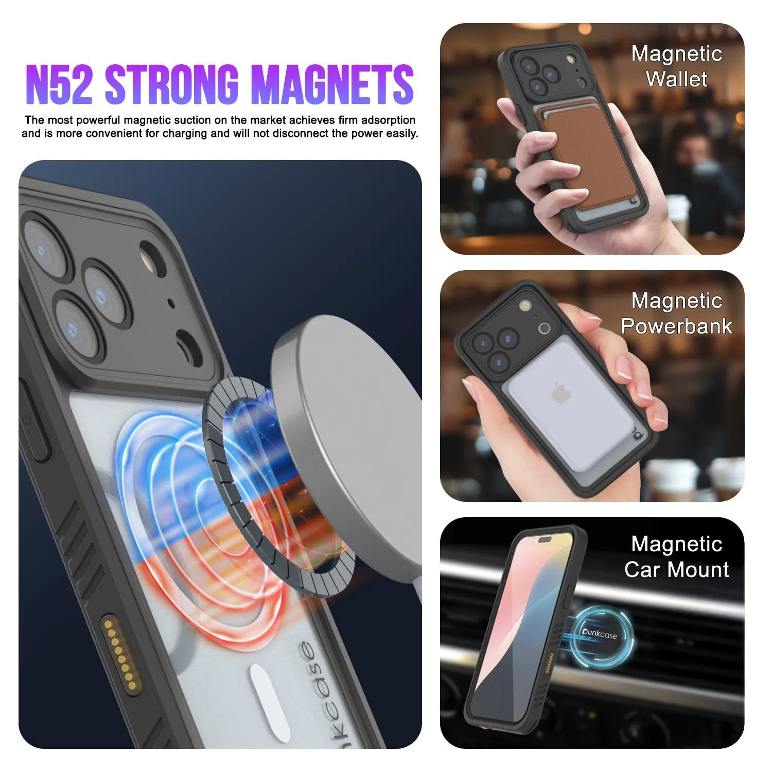 Products iPhone 17 Pro Max Waterproof Case, Punkcase [Extreme Series] Armor Cover W/ Built In Screen Protector [Light Green]