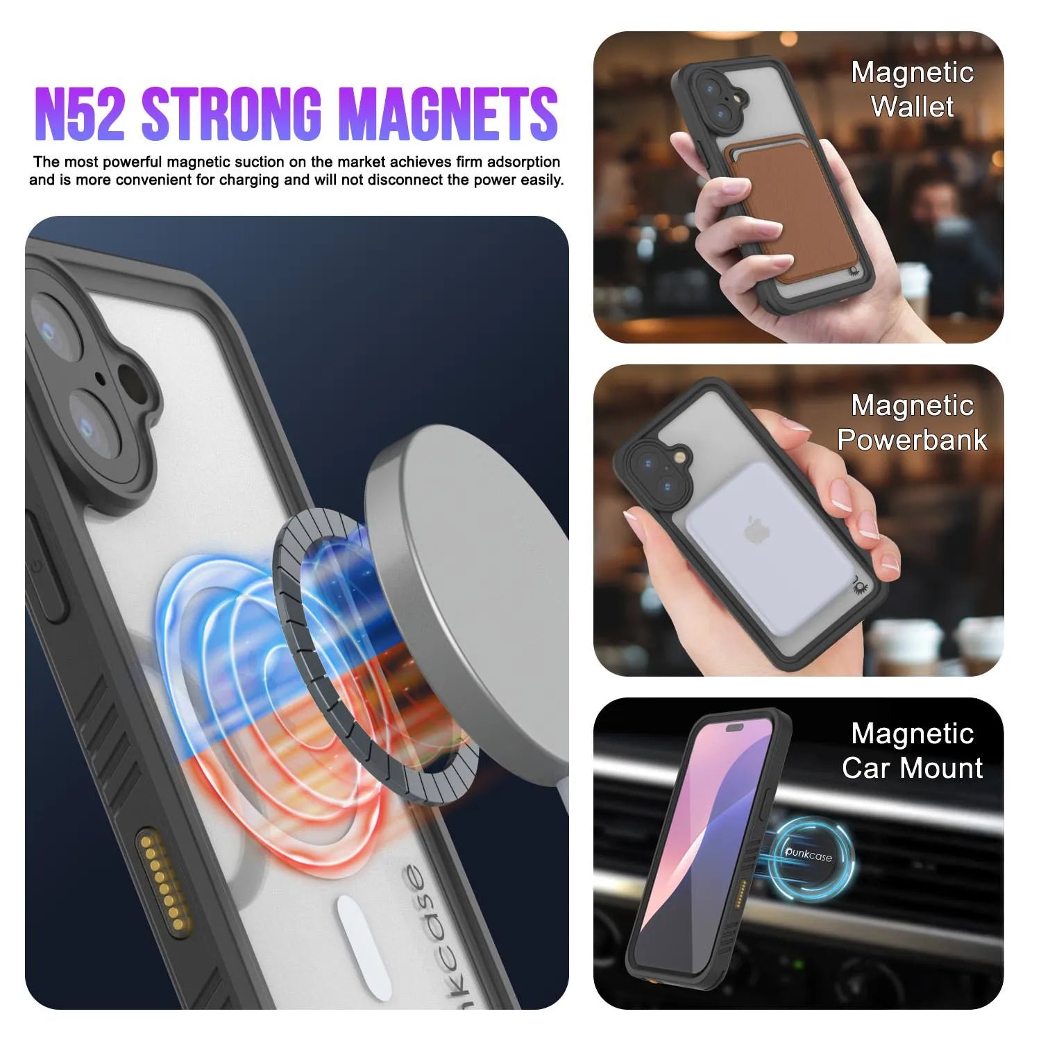 iPhone 17 Waterproof Case, Punkcase [Extreme Series] Armor Cover W/ Built In Screen Protector [White]