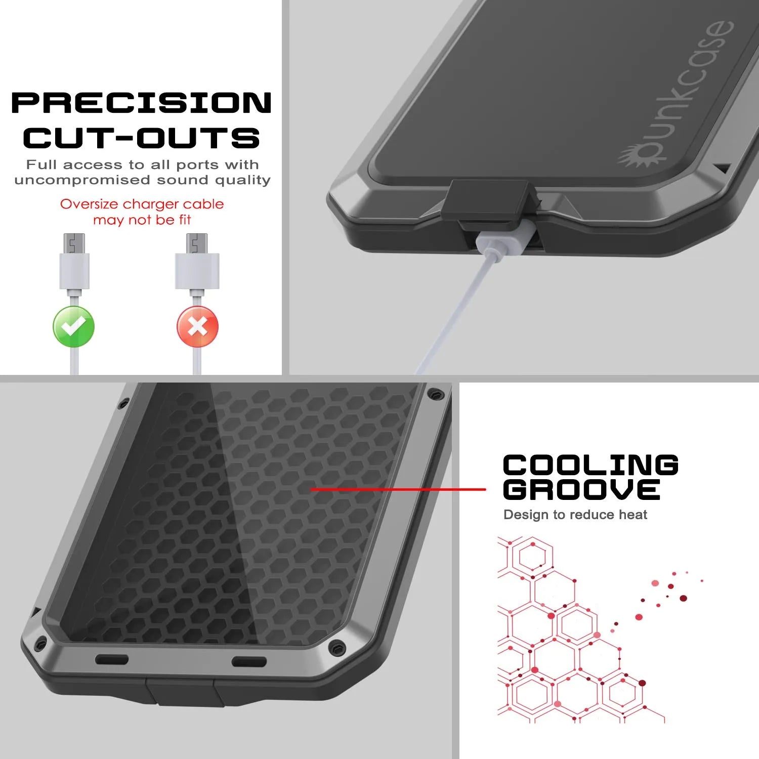 iPhone 17 Pro Metal Case, Heavy Duty Military Grade Armor Cover [shock proof] Full Body Hard [Silver]