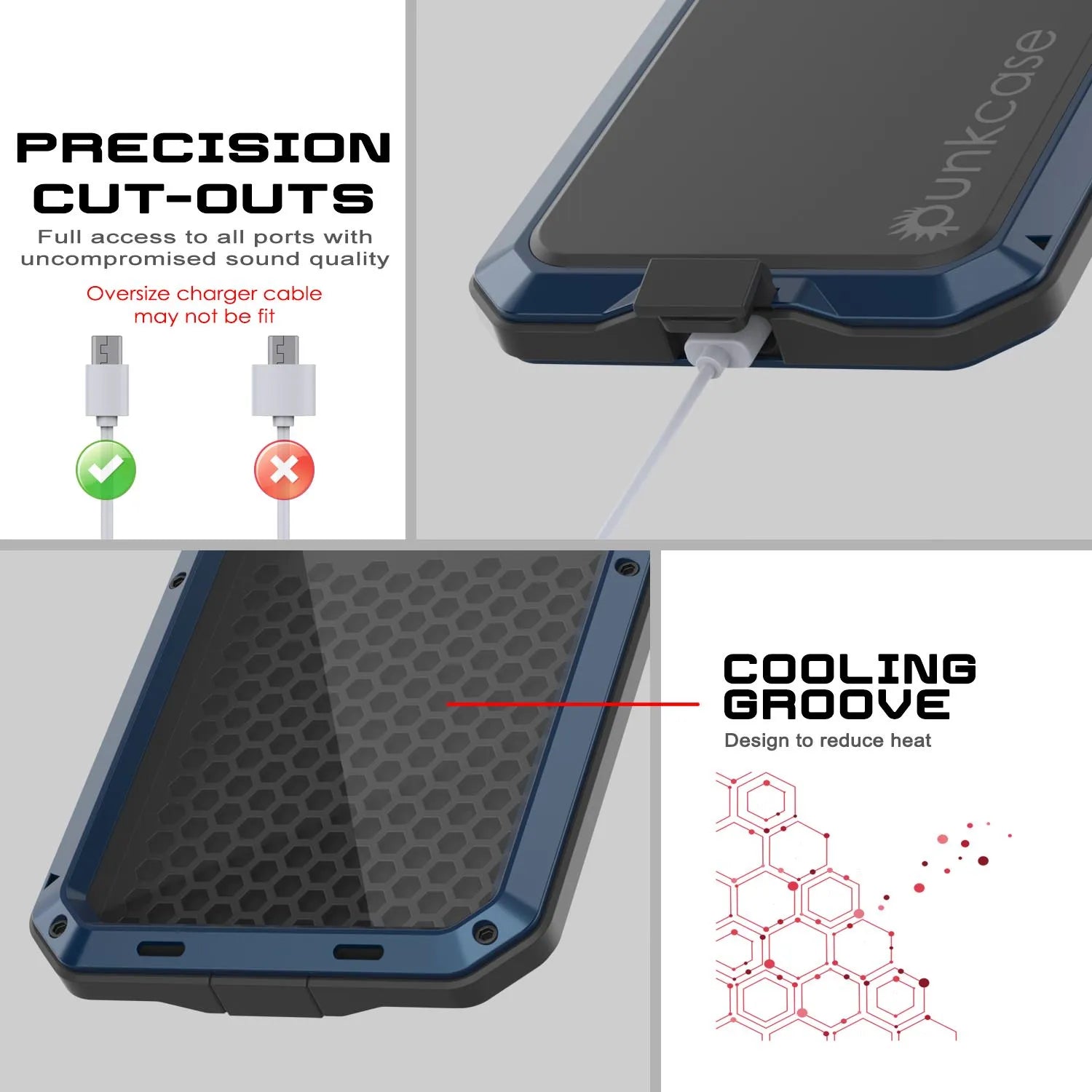iPhone 17 Pro Metal Case, Heavy Duty Military Grade Armor Cover [shock proof] Full Body Hard [Blue]
