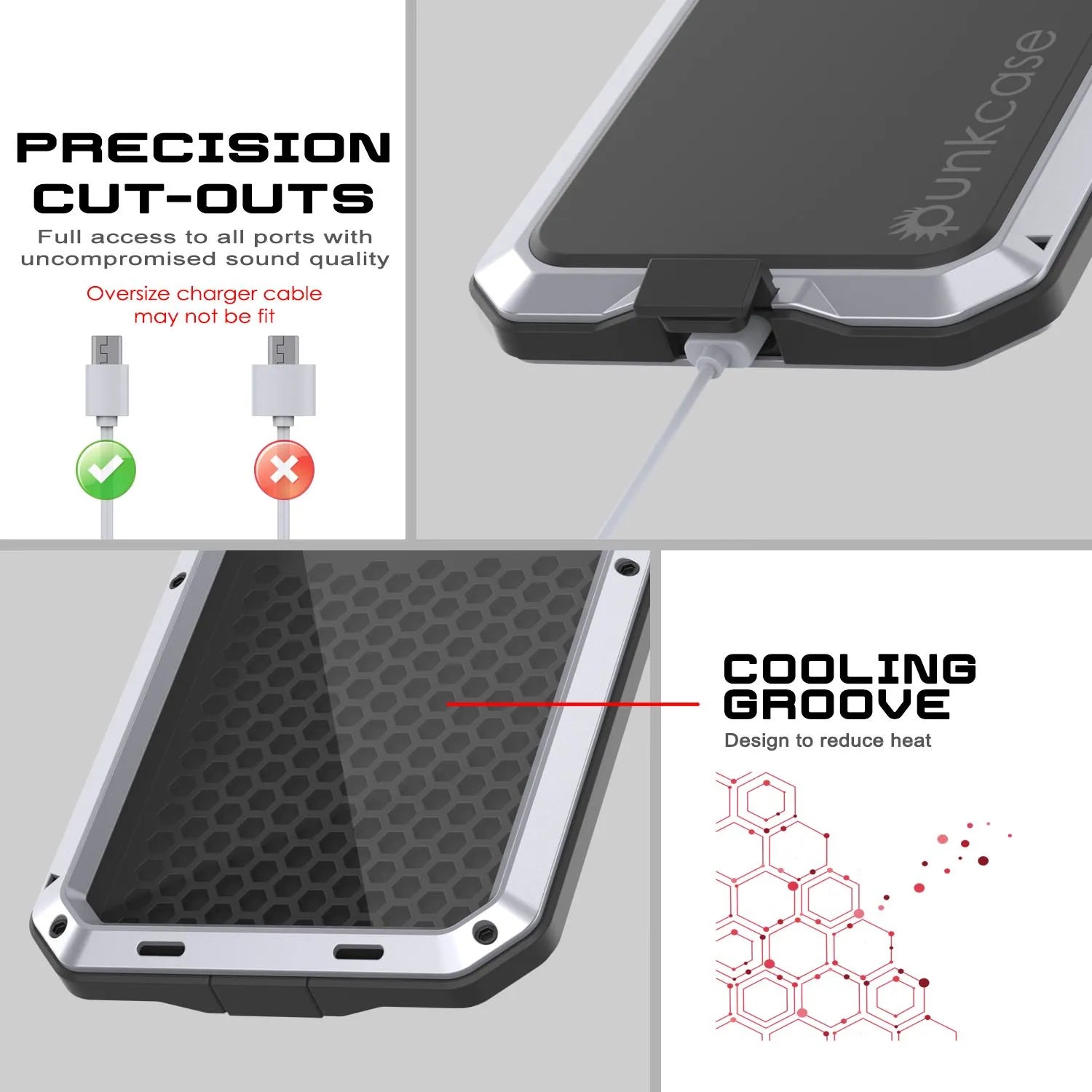 iPhone 17 Metal Case, Heavy Duty Military Grade Armor Cover [shock proof] Full Body Hard [White]