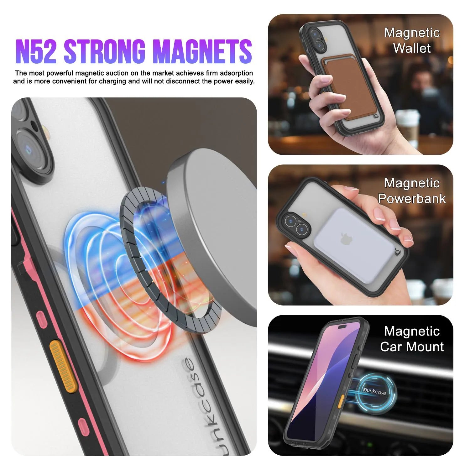 iPhone 17 Waterproof IP68 Case, Punkcase [Pink] [StudStar Series] [Slim Fit] [Dirtproof]