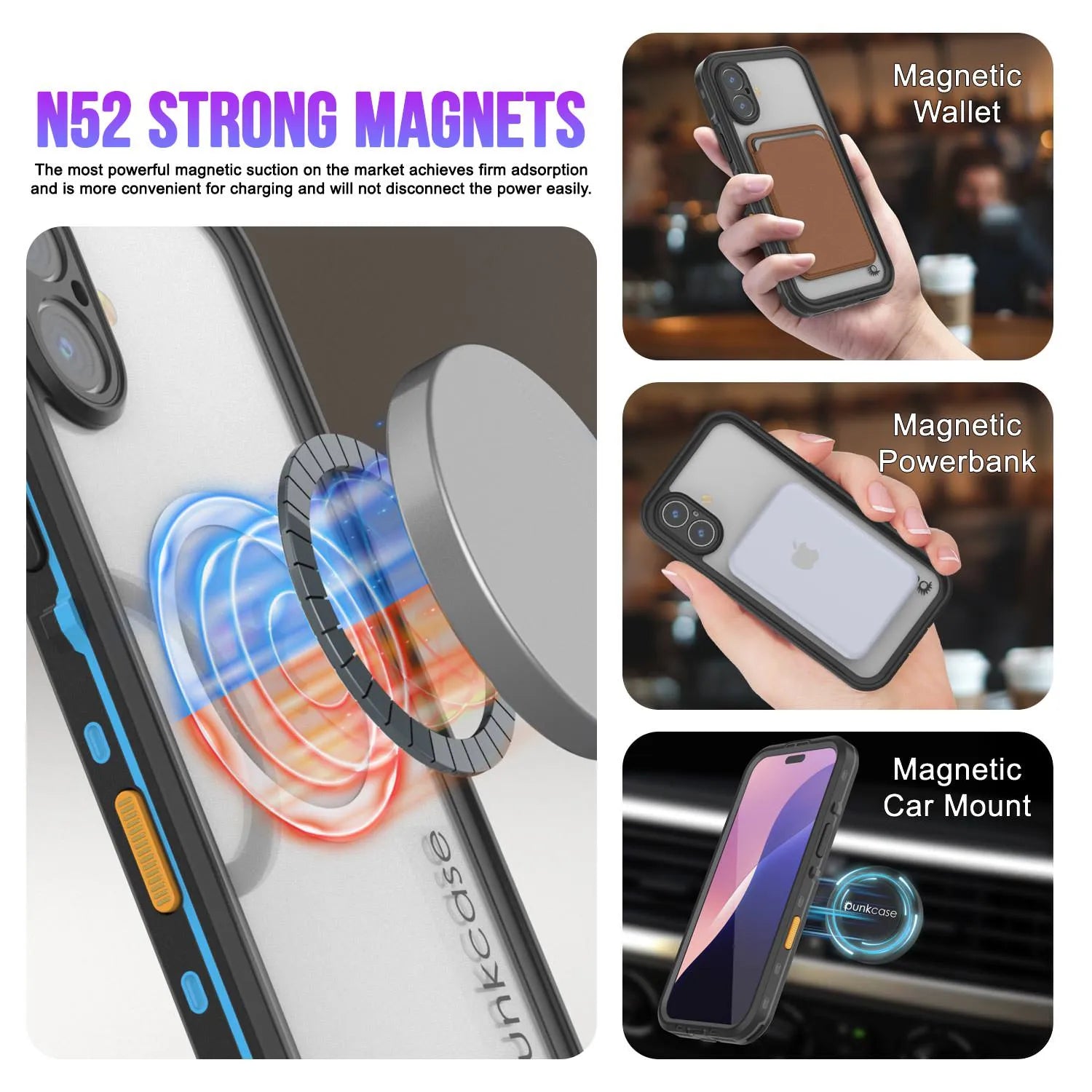 iPhone 17 Waterproof IP68 Case, Punkcase [Light blue] [StudStar Series] [Slim Fit] [Dirtproof]