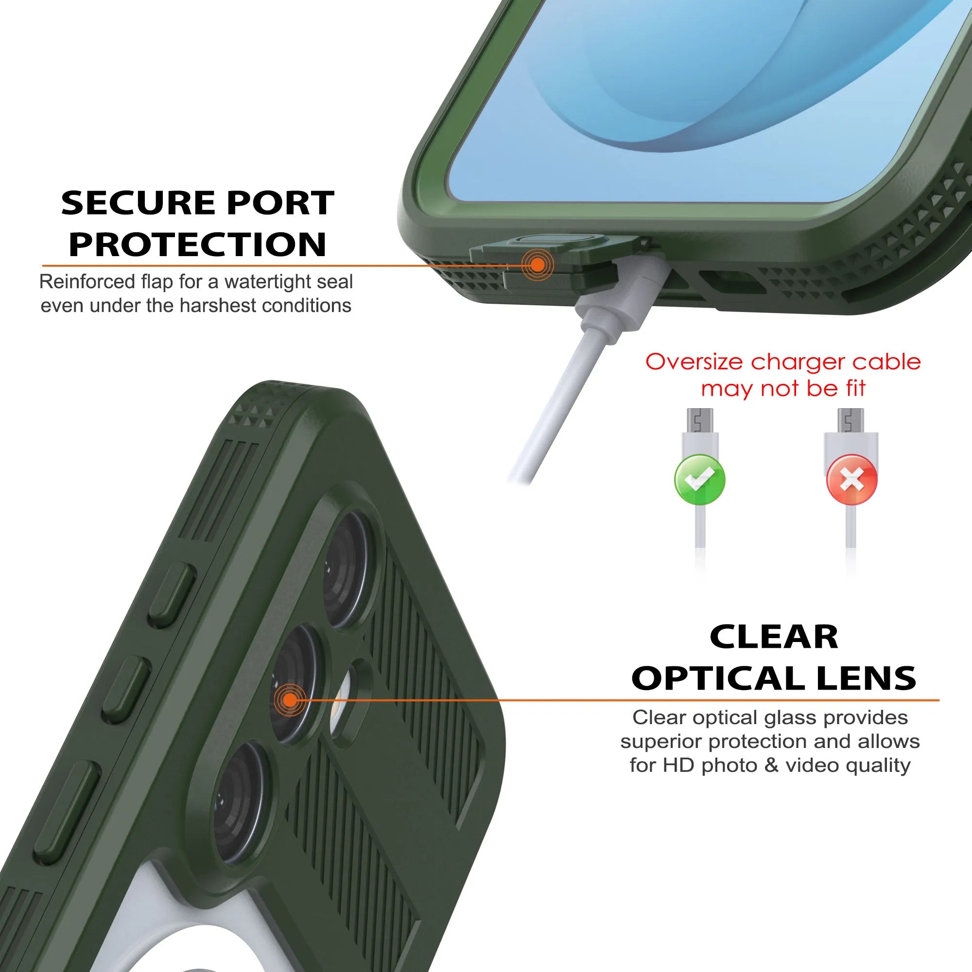 Galaxy S26+ Plus Waterproof Case [Alpine 2.0 Series] [Slim Fit] [IP68 Certified] [Shockproof] [Green]