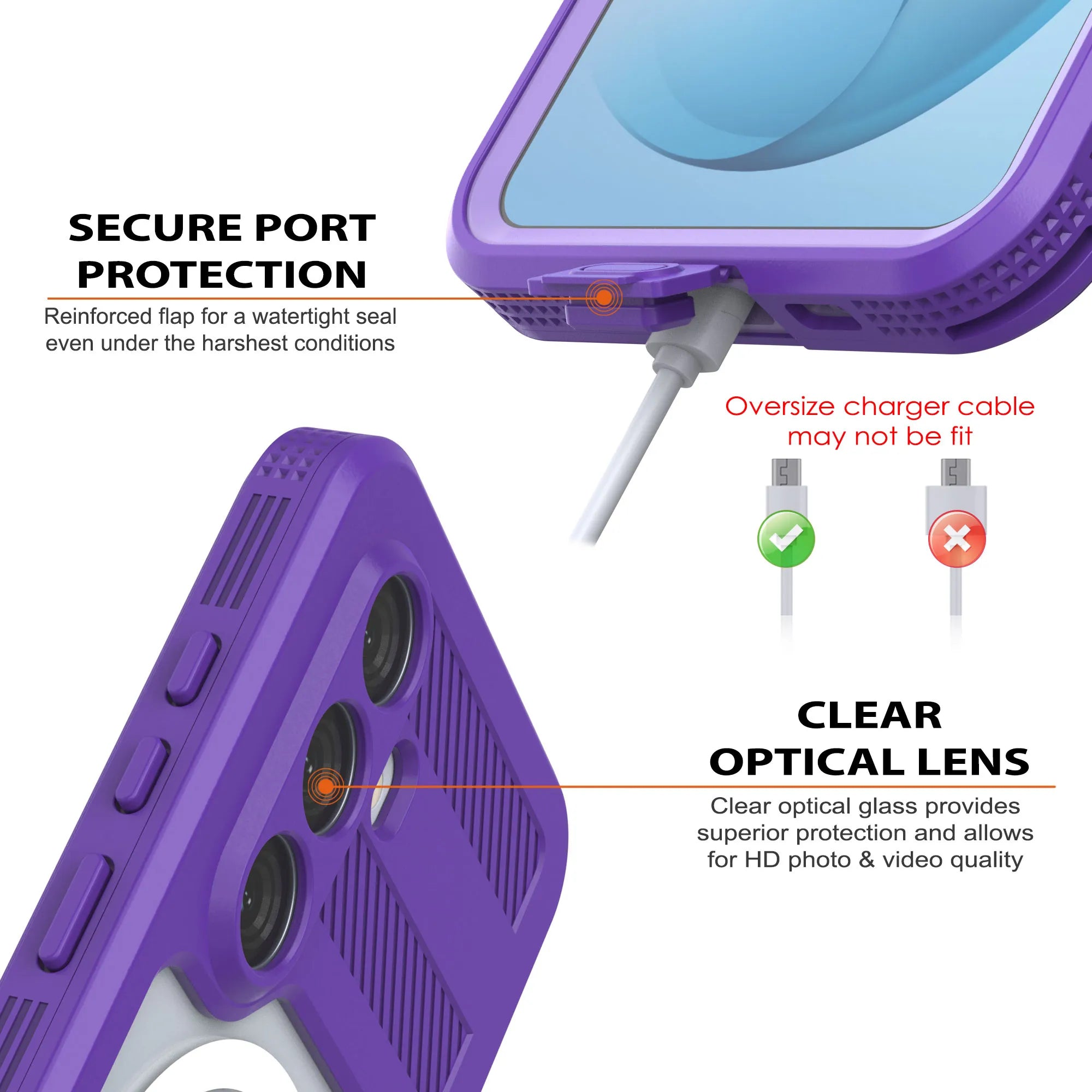 Galaxy S26 Waterproof Case [Alpine 2.0 Series] [Slim Fit] [IP68 Certified] [Shockproof] [Purple]