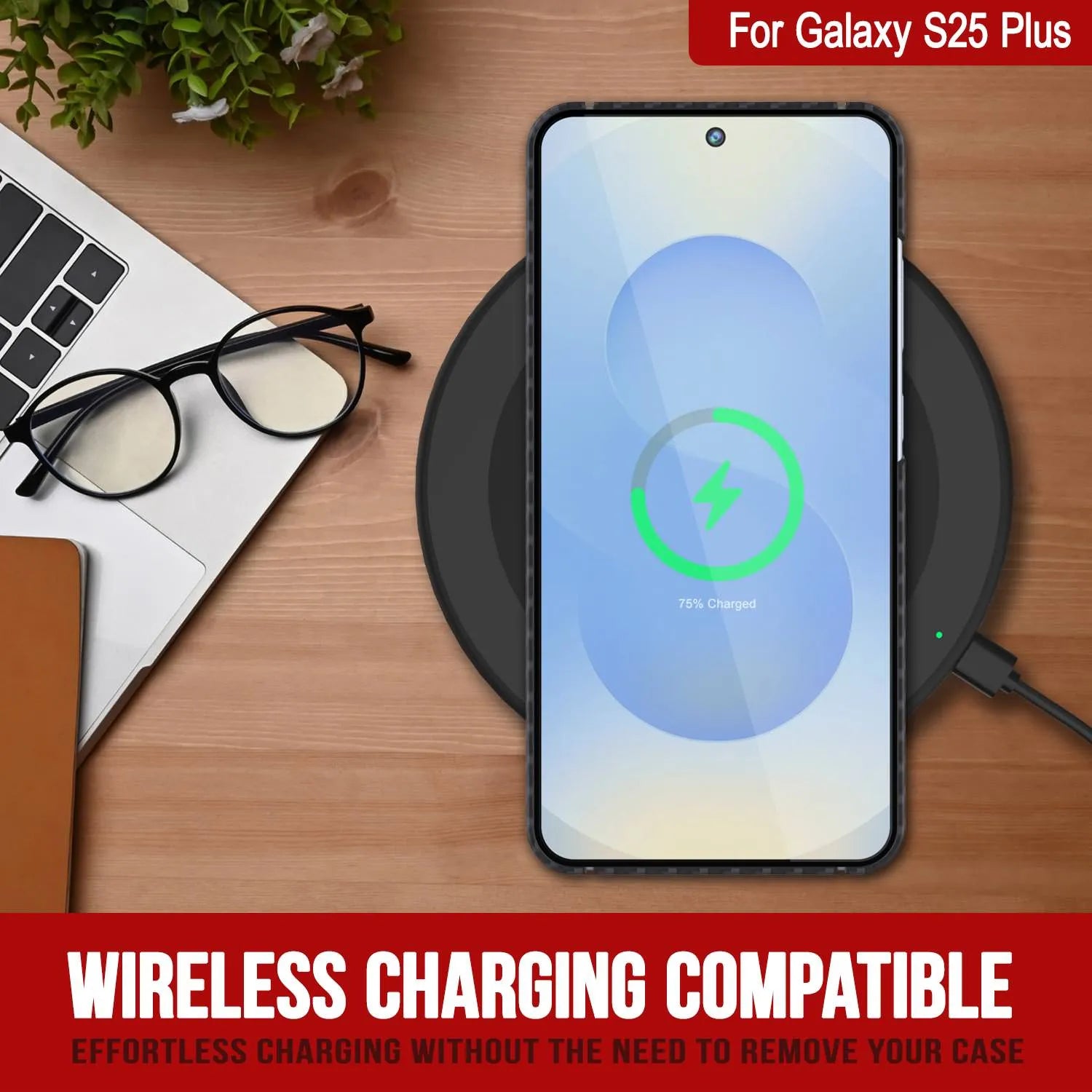 Punkcase Galaxy S25 Plus Carbon Fiber Case [AramidShield Series] Ultra Slim & Light Kevlar [Lilac]