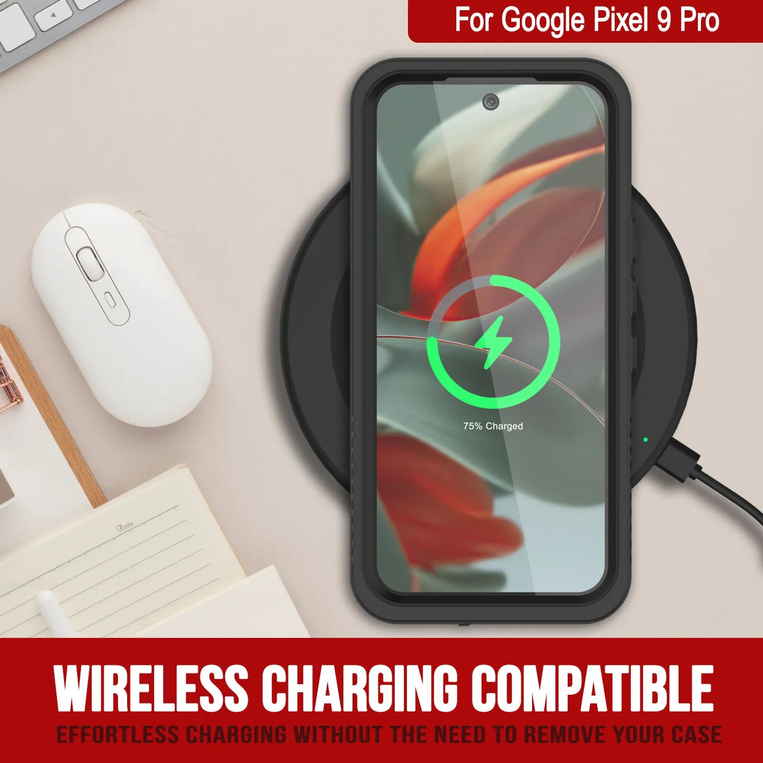 Google Pixel 9 Pro Waterproof Case, Punkcase [Extreme Series] Armor Cover W/ Built In Screen Protector [Black]