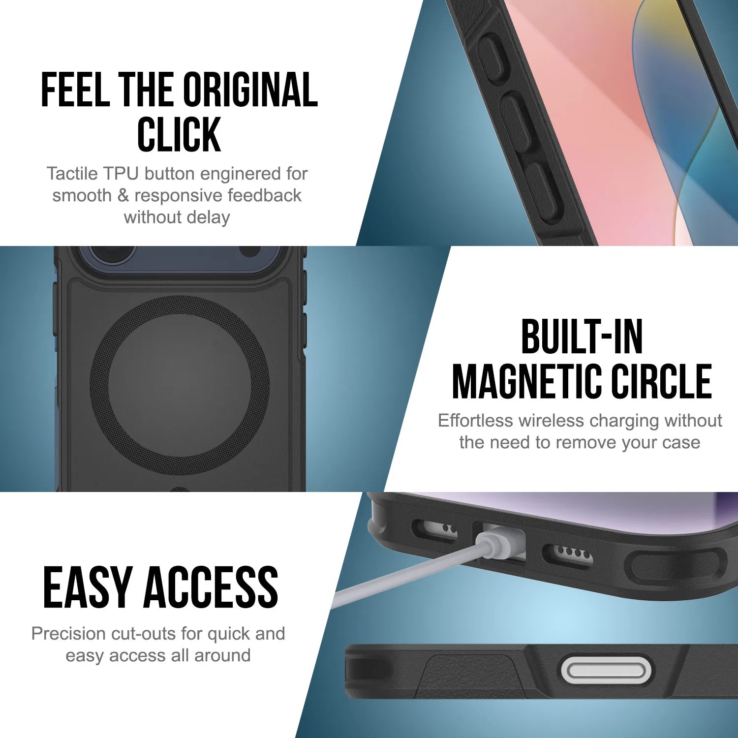 PunkCase iPhone 17 Pro Case, [Spartan 2.0 Series] Clear Rugged Heavy Duty Cover W/Built in Screen Protector [lilac]