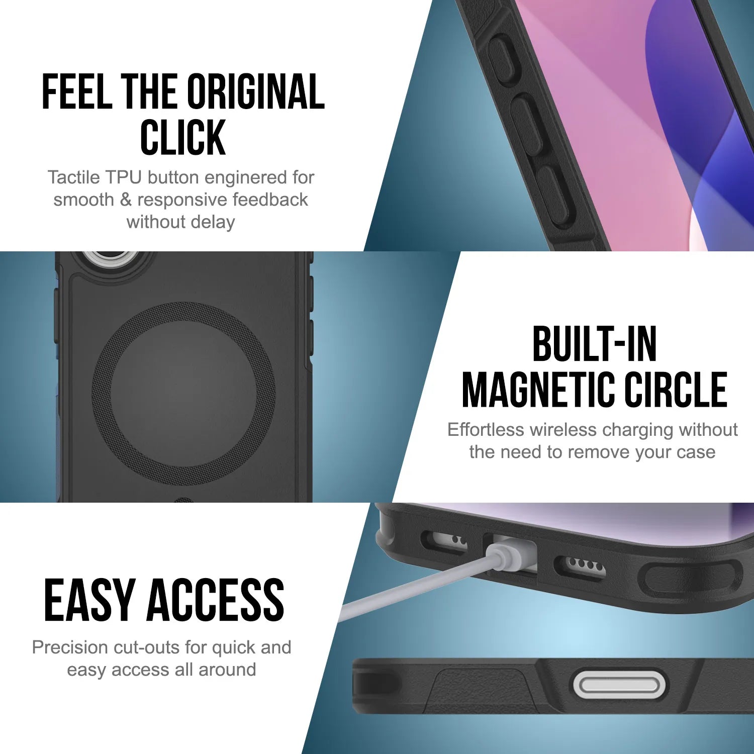 PunkCase iPhone 17 Case, [Spartan 2.0 Series] Clear Rugged Heavy Duty Cover W/Built in Screen Protector [lilac]