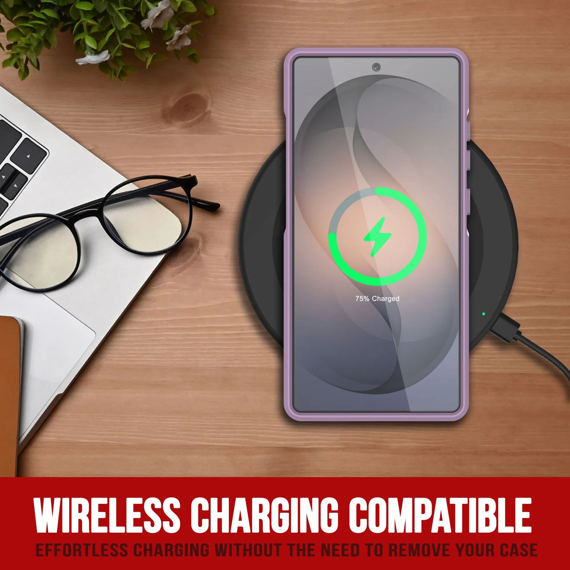 PunkCase Galaxy S26 Ultra Case, [Spartan 2.0 Series] Clear Rugged Heavy Duty Cover [Lilac]