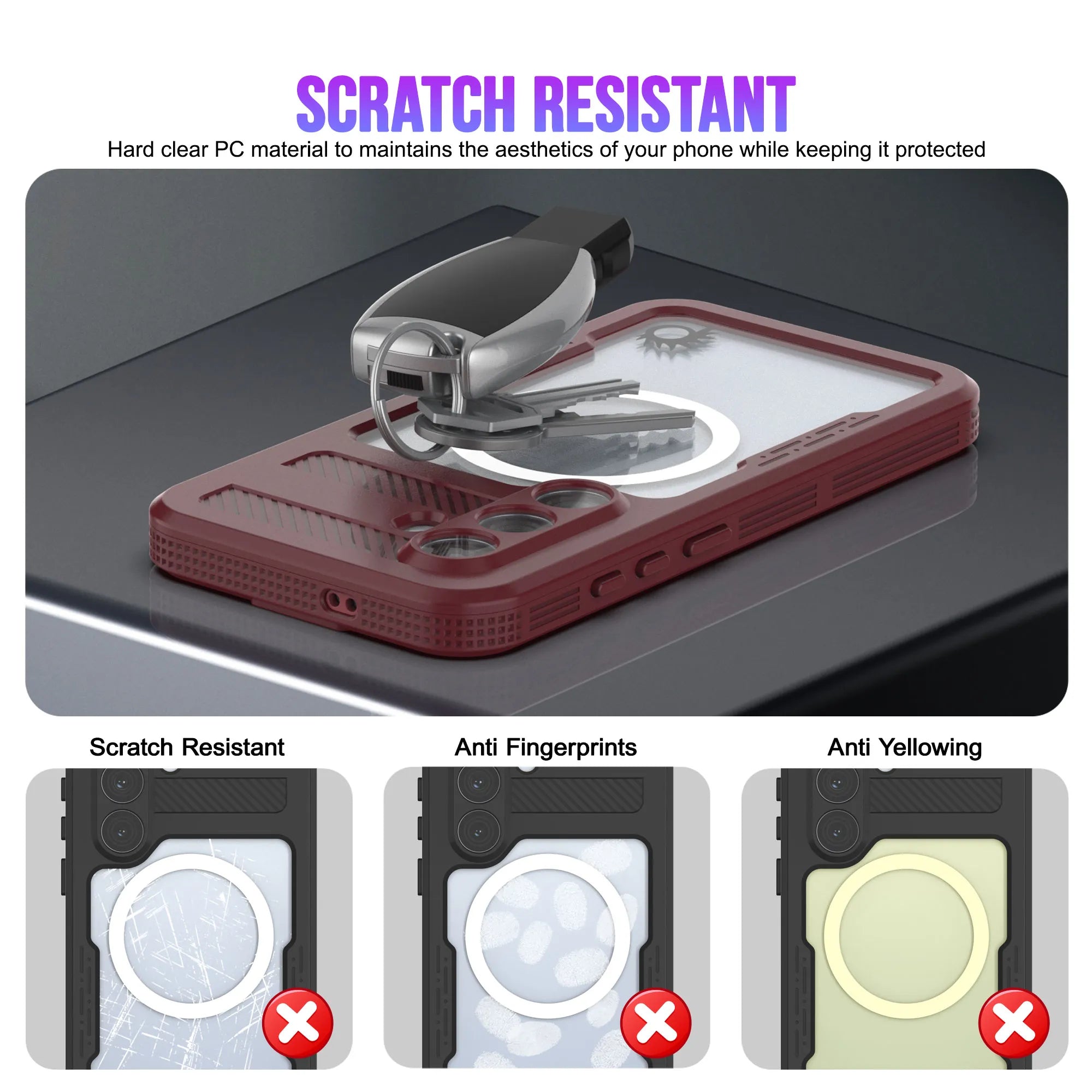 Galaxy S26+ Plus Waterproof Case [Alpine 2.0 Series] [Slim Fit] [IP68 Certified] [Shockproof] [Rose]