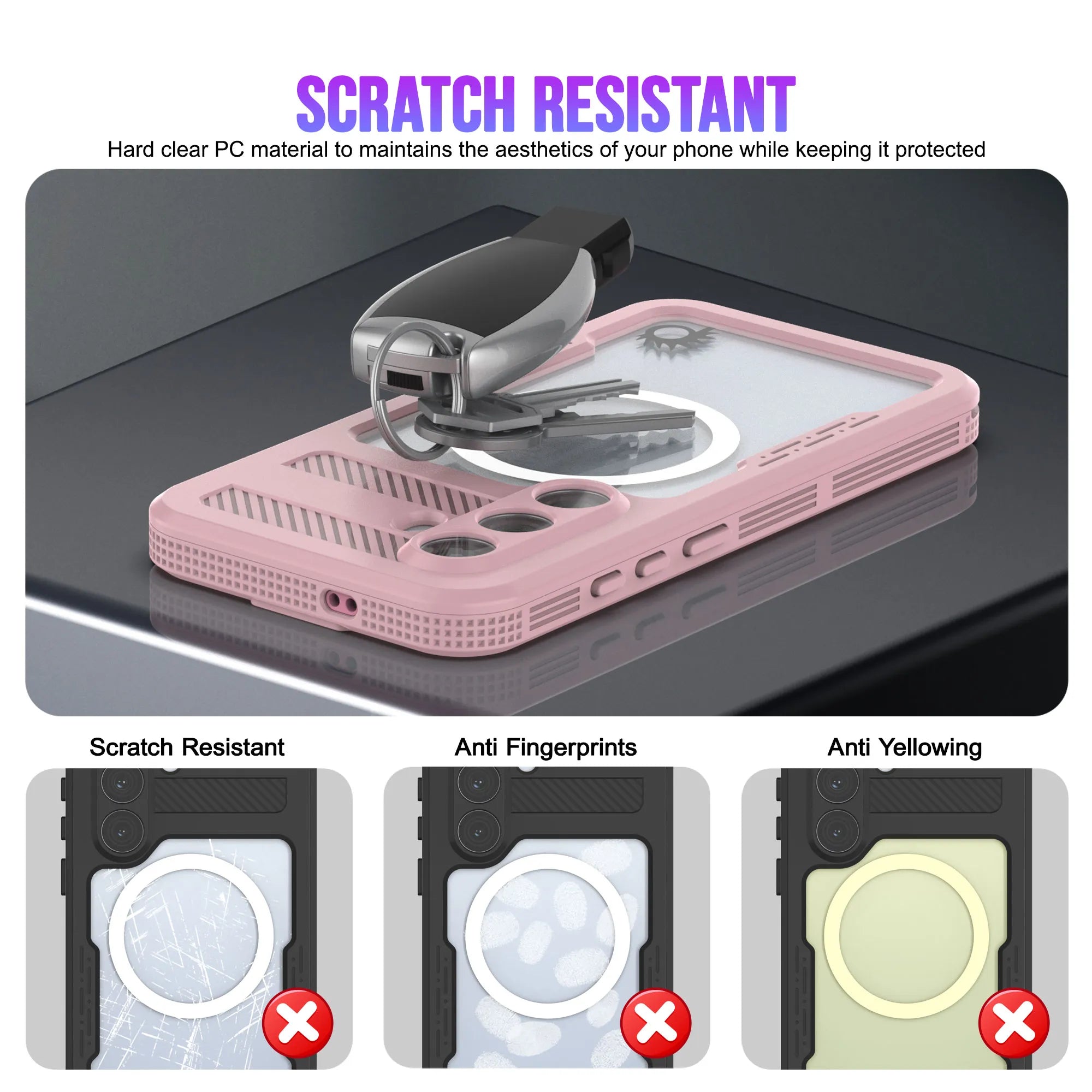 Galaxy S26+ Plus Waterproof Case [Alpine 2.0 Series] [Slim Fit] [IP68 Certified] [Shockproof] [Pink]