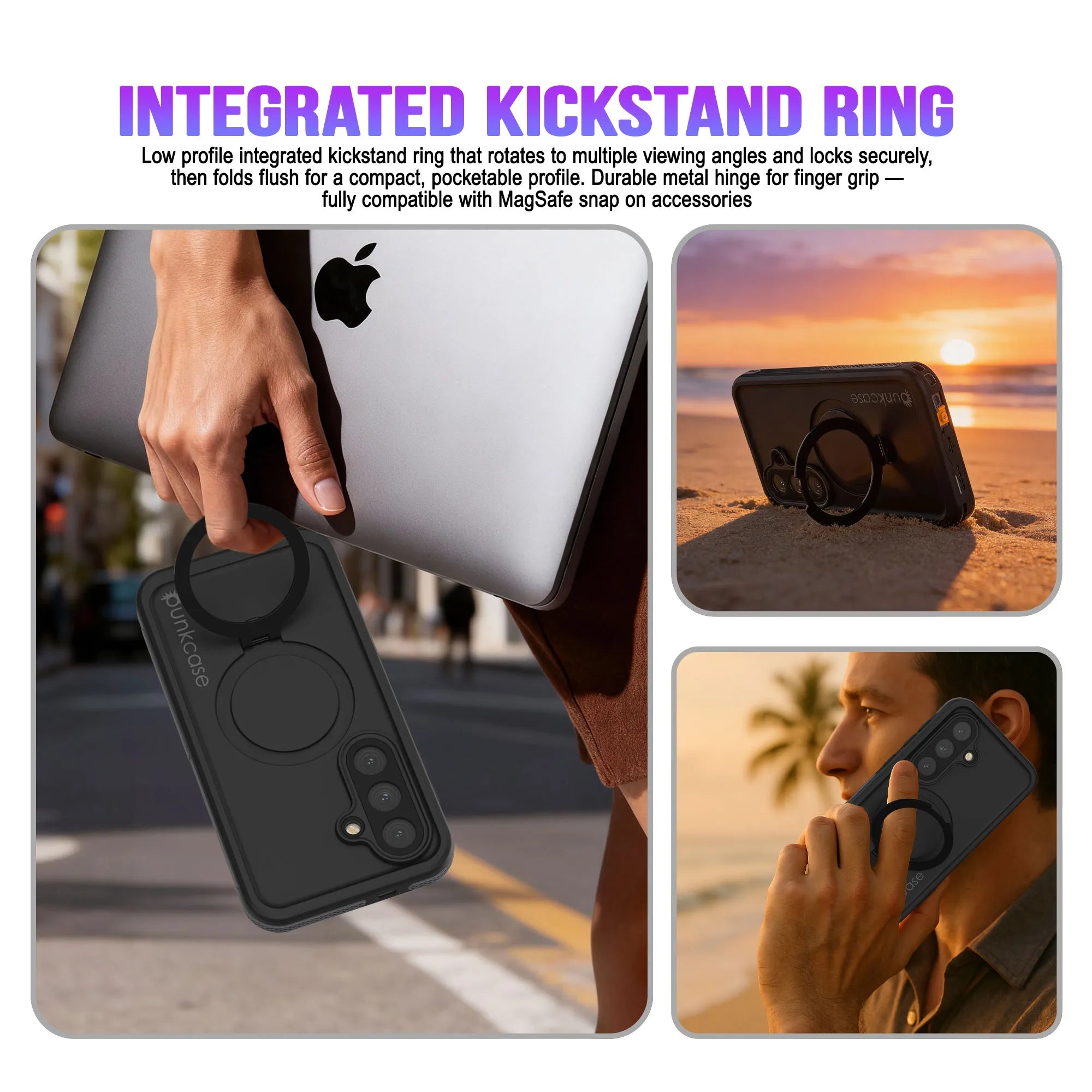 Galaxy S26 Plus Waterproof Case [Kickstud 2.0 Series] Protective IP68 Cover W/Screen Protector & Kickstand [White]