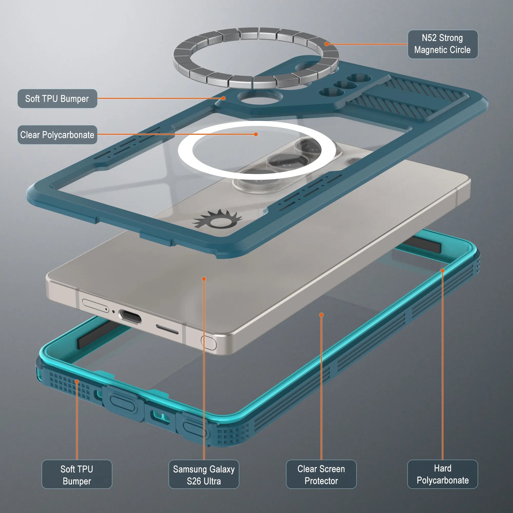 Galaxy S26 Ultra Waterproof Case [Alpine 2.0 Series] [Slim Fit] [IP68 Certified] [Shockproof] [Blue]