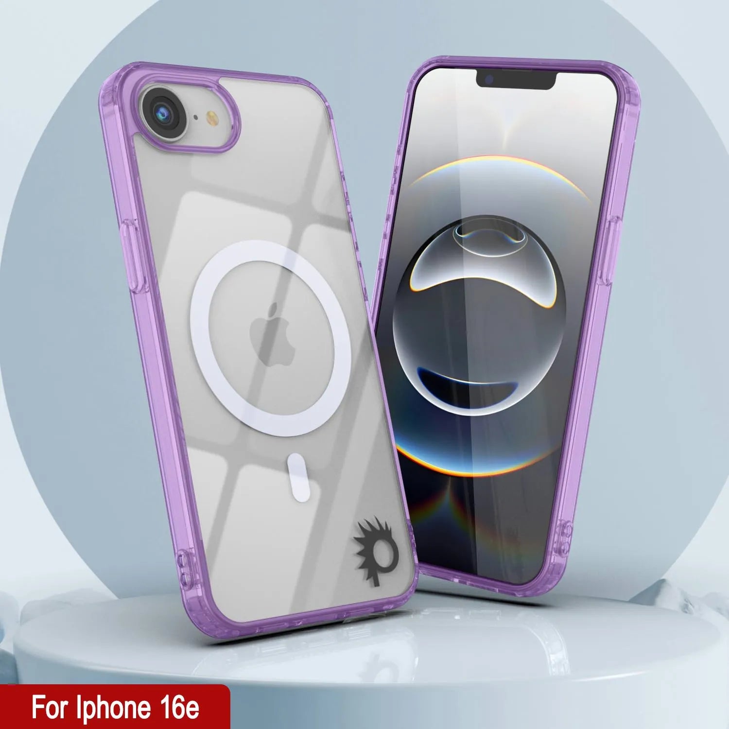 Punkcase iPhone 16e Magnetic Wireless Charging Case [ClearMag Series][Purple]