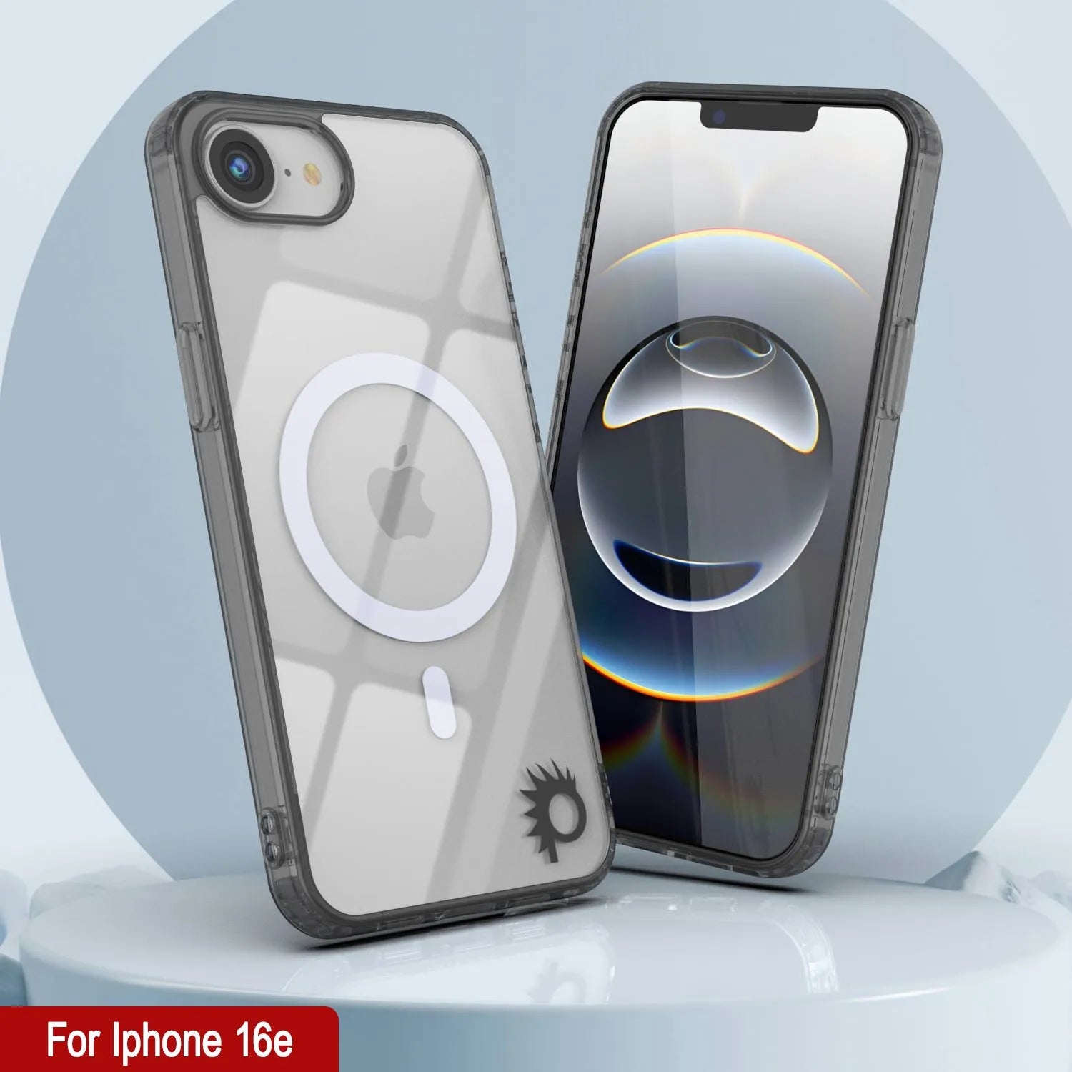 Punkcase iPhone 16e Magnetic Wireless Charging Case [ClearMag Series][Black]