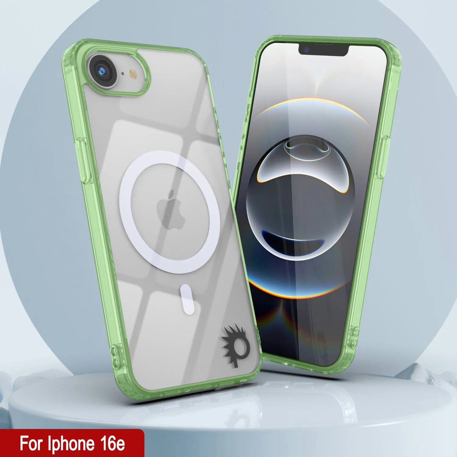 Punkcase iPhone 16e Magnetic Wireless Charging Case [ClearMag Series][Green]