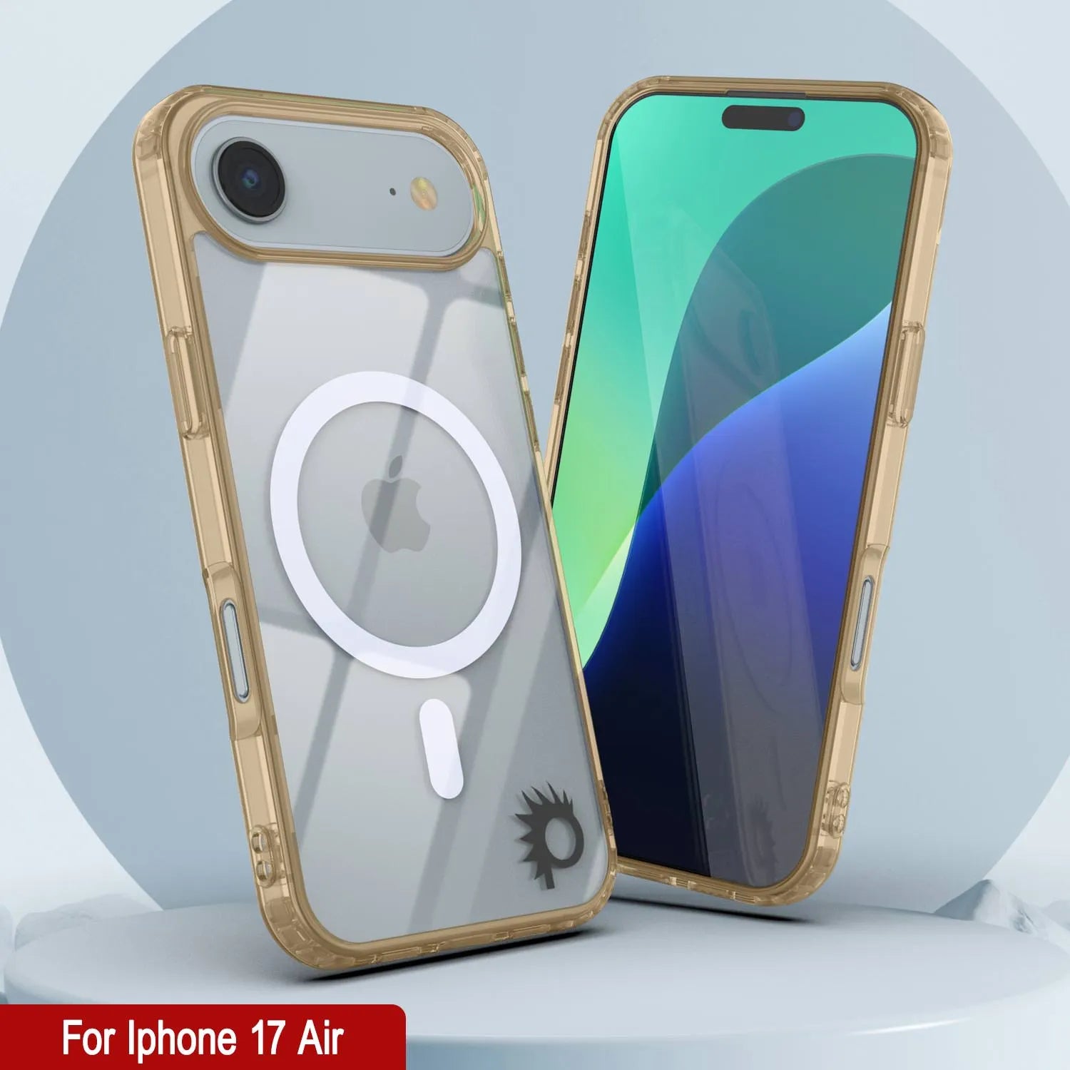Punkcase iPhone 17 Air Magnetic Wireless Charging Case [ClearMag Series][Gold]