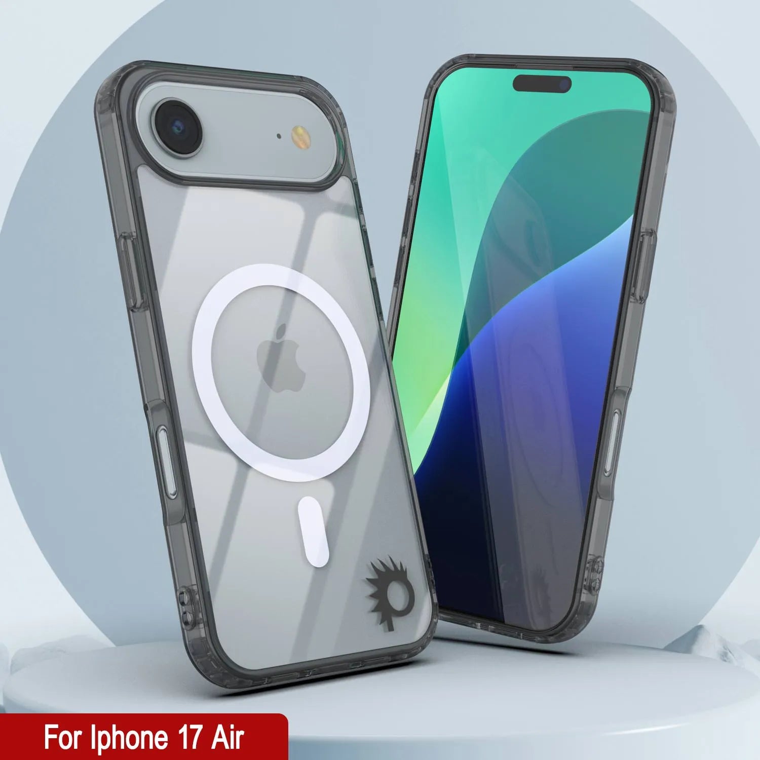 Punkcase iPhone 17 Air Magnetic Wireless Charging Case [ClearMag Series][Black]