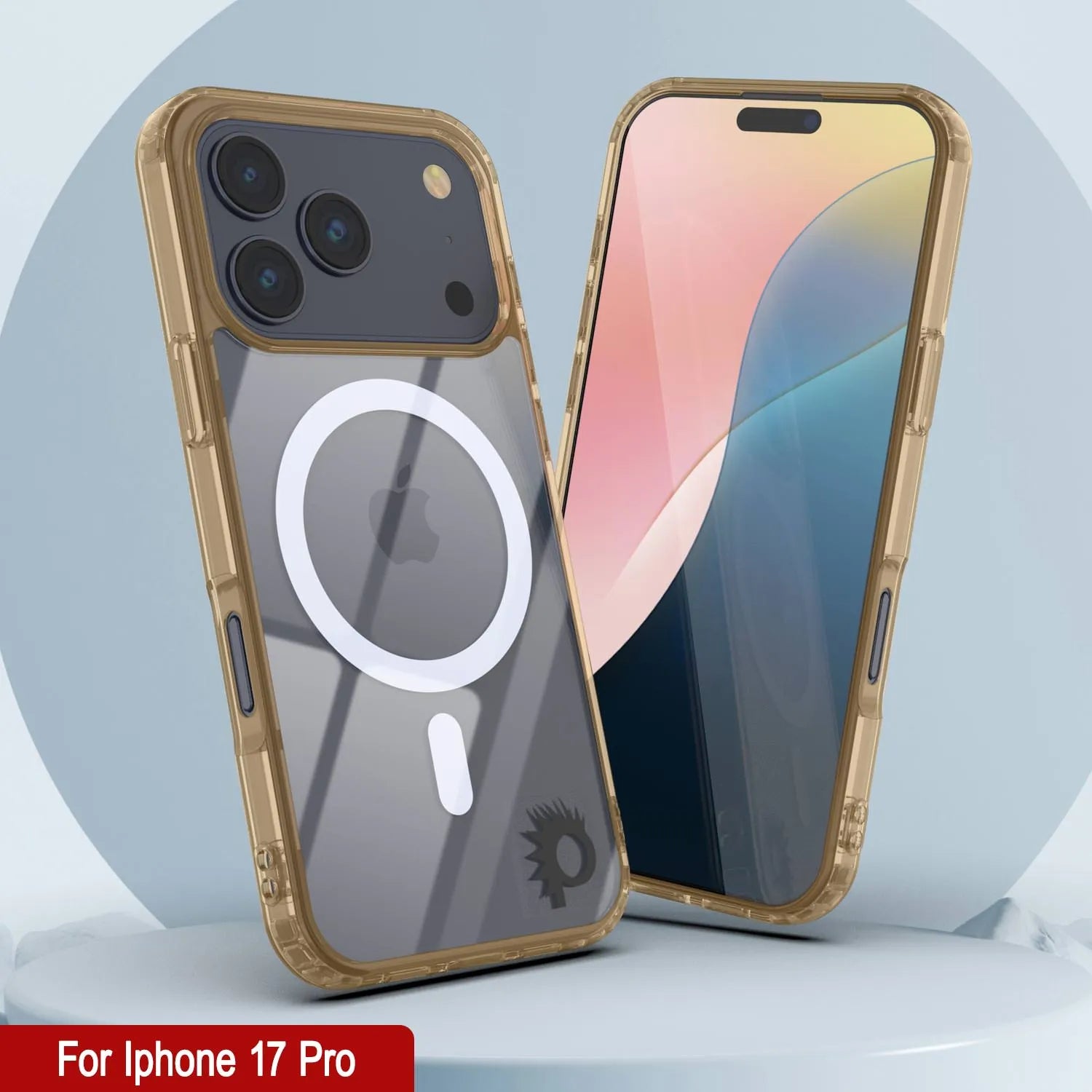 Punkcase iPhone 17 Pro Magnetic Wireless Charging Case [ClearMag Series][Gold]